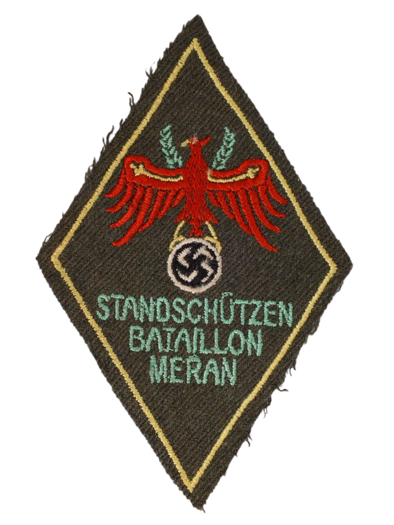 A WW2 TYROLEAN MERAN STANDSCHUTZEN SLEEVE PATCH, C. 1940S