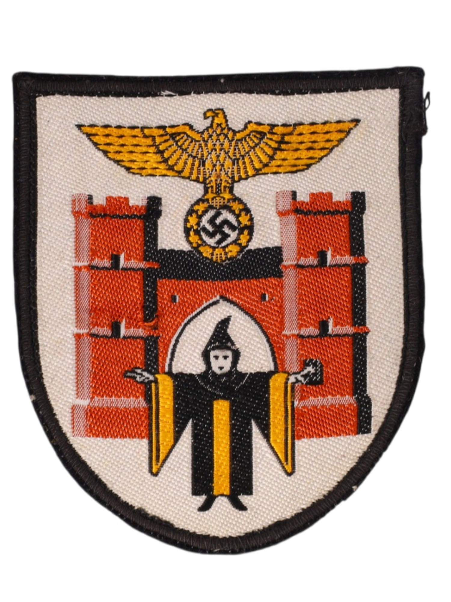 A WW2 GERMAN MUNICH COAT OF ARMS SLEEVE PATCH, C. 1936-1945