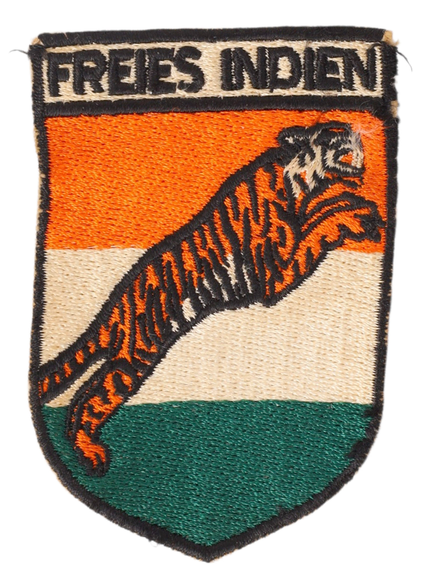 A WW2 FREE INDIA LEGION GERMAN SLEEVE PATCH, C. 1941-1945