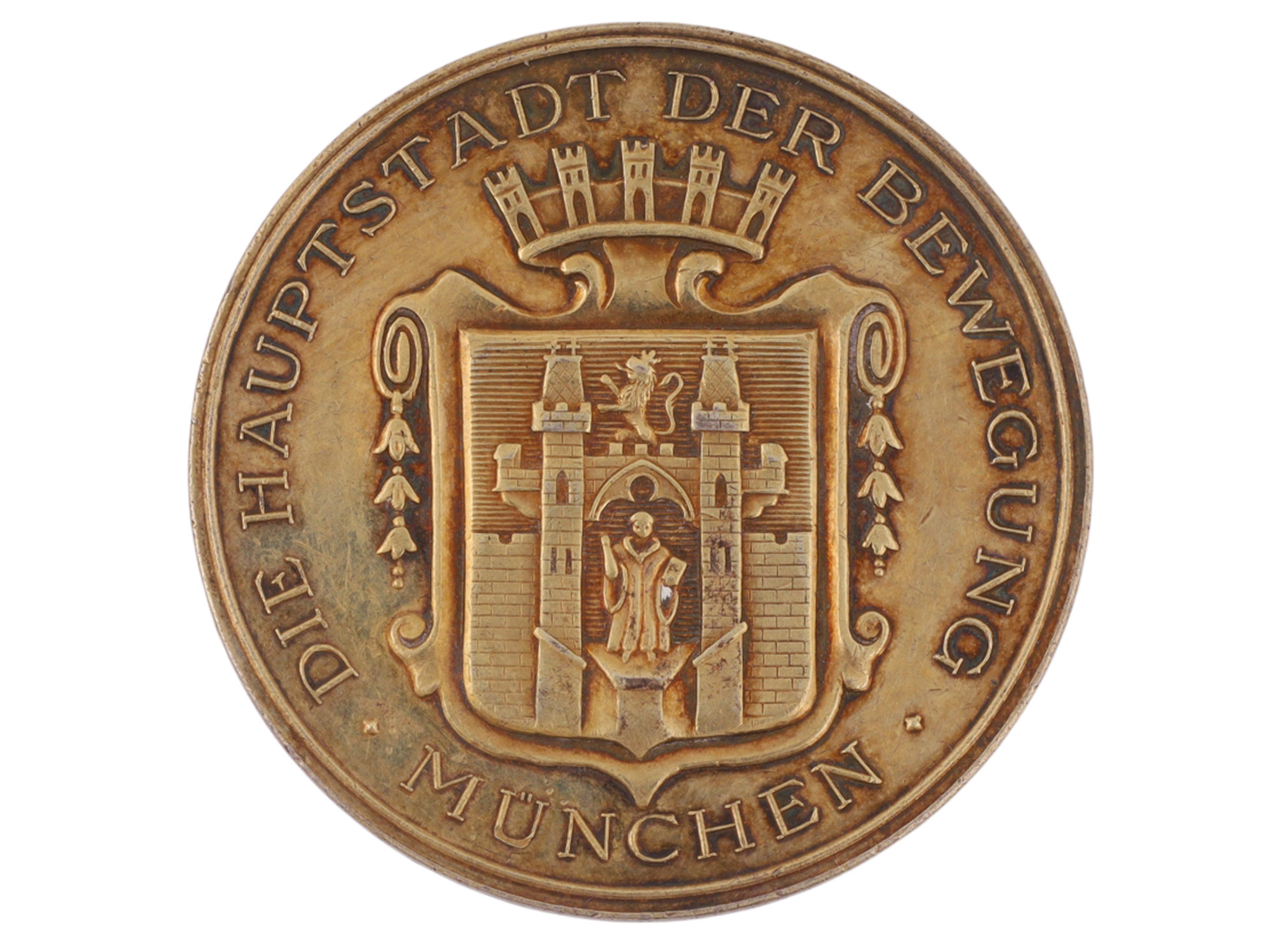 A CASED MUNICH MUNICIPAL LONG SERVICE MEDAL (DIE HAUPTSTADT DER BEWEGUNG MÜNCHEN), GERMANY