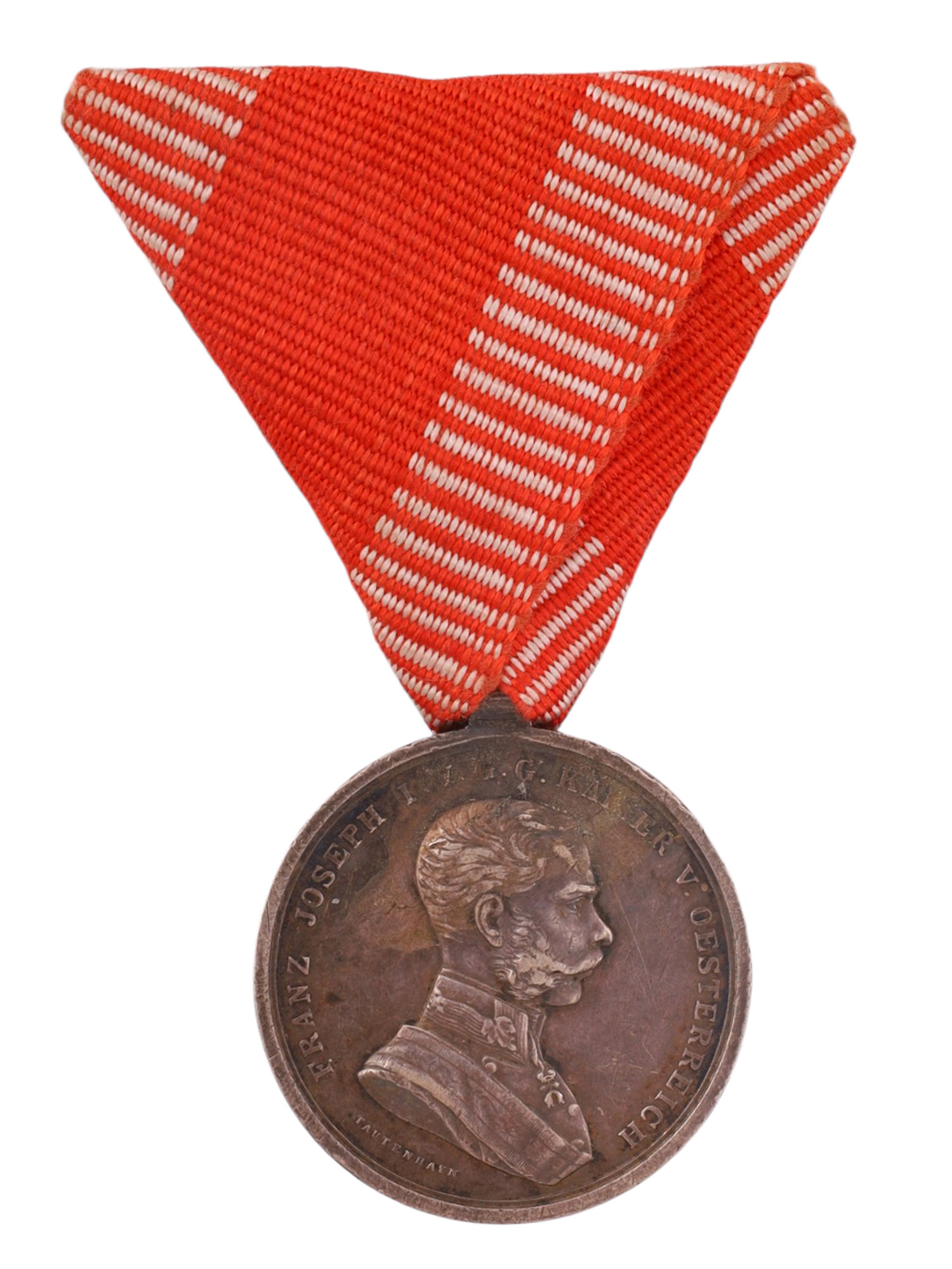 AN AUSTRIAN BRAVERY MEDAL (TAPFERKEITSMEDAILLE), FRANZ JOSEPH I, BRONZE CLASS