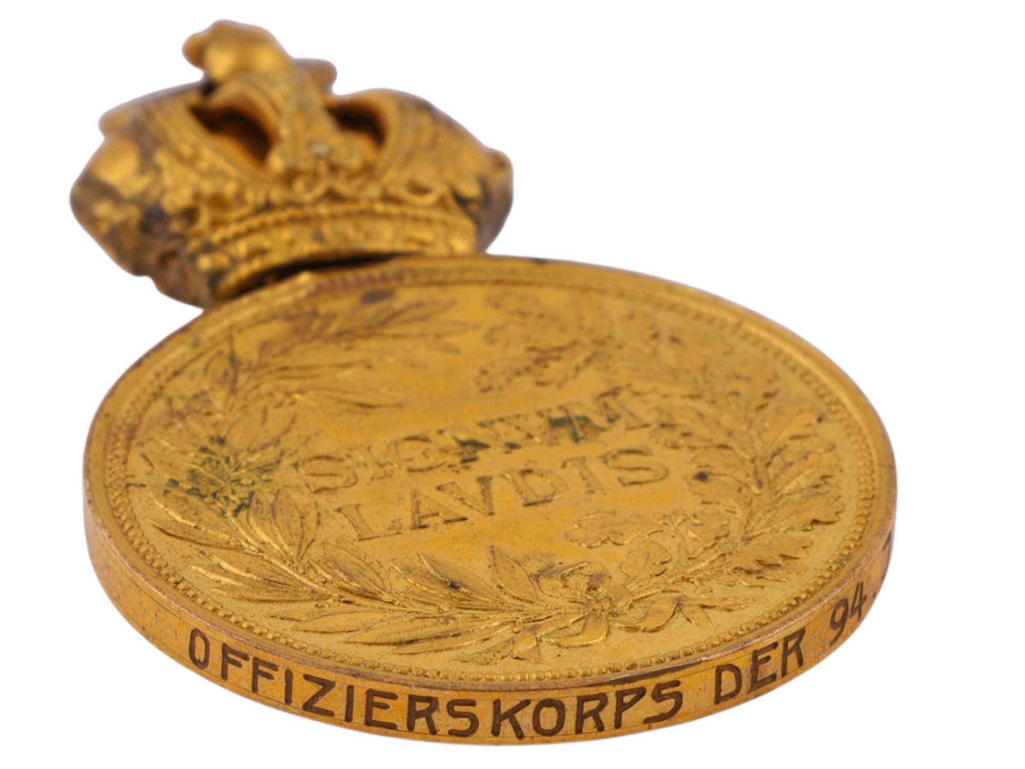 A FRANZ JOSEPH I MILITARY MERIT MEDAL, PERSONALIZED TO AN OFFICER OF THE 94TH INFANTRY REGIMENT