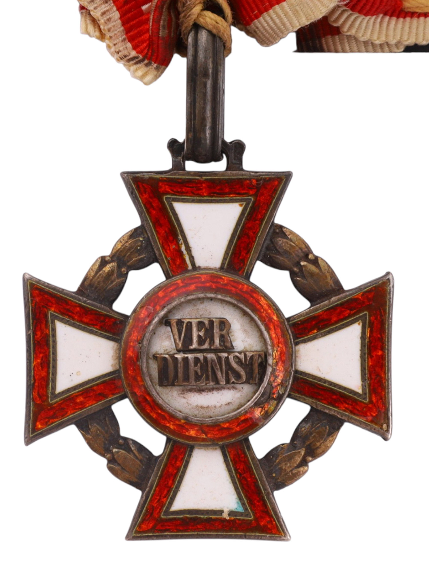 AN AUSTRO-HUNGARIAN WORLD WAR I VETERAN'S MEDAL BAR WITH MILITARY MERIT CROSS, BRAVERY MEDAL, SIGNUM LAUDIS, KARL TRUPPENKREUZ AND COMMEMORA