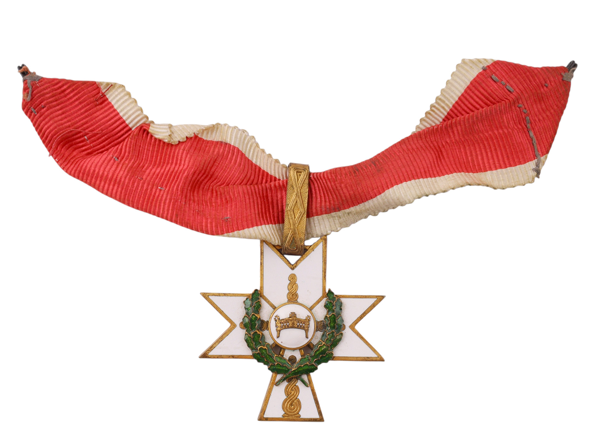 AN ORDER OF THE CROWN OF KING ZVONIMIR, COMMANDER GRADE NECK BADGE, INDEPENDENT STATE OF CROATIA (NDH), 1941–1945