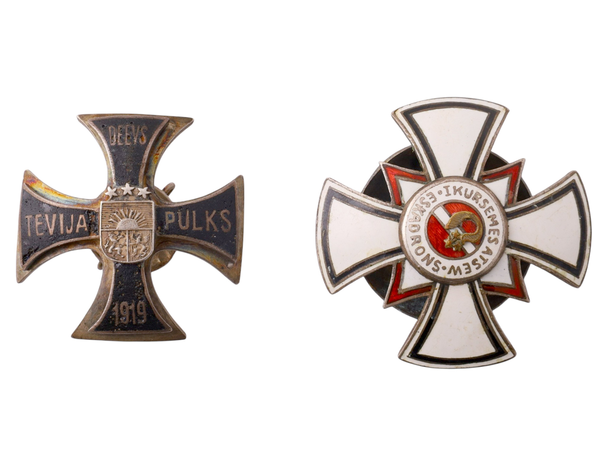 A LATVIAN MILITARY VETERAN'S GROUPING WITH PHOTOGRAPH, AWARDS AND PRESENTATION CIGARETTE CASE