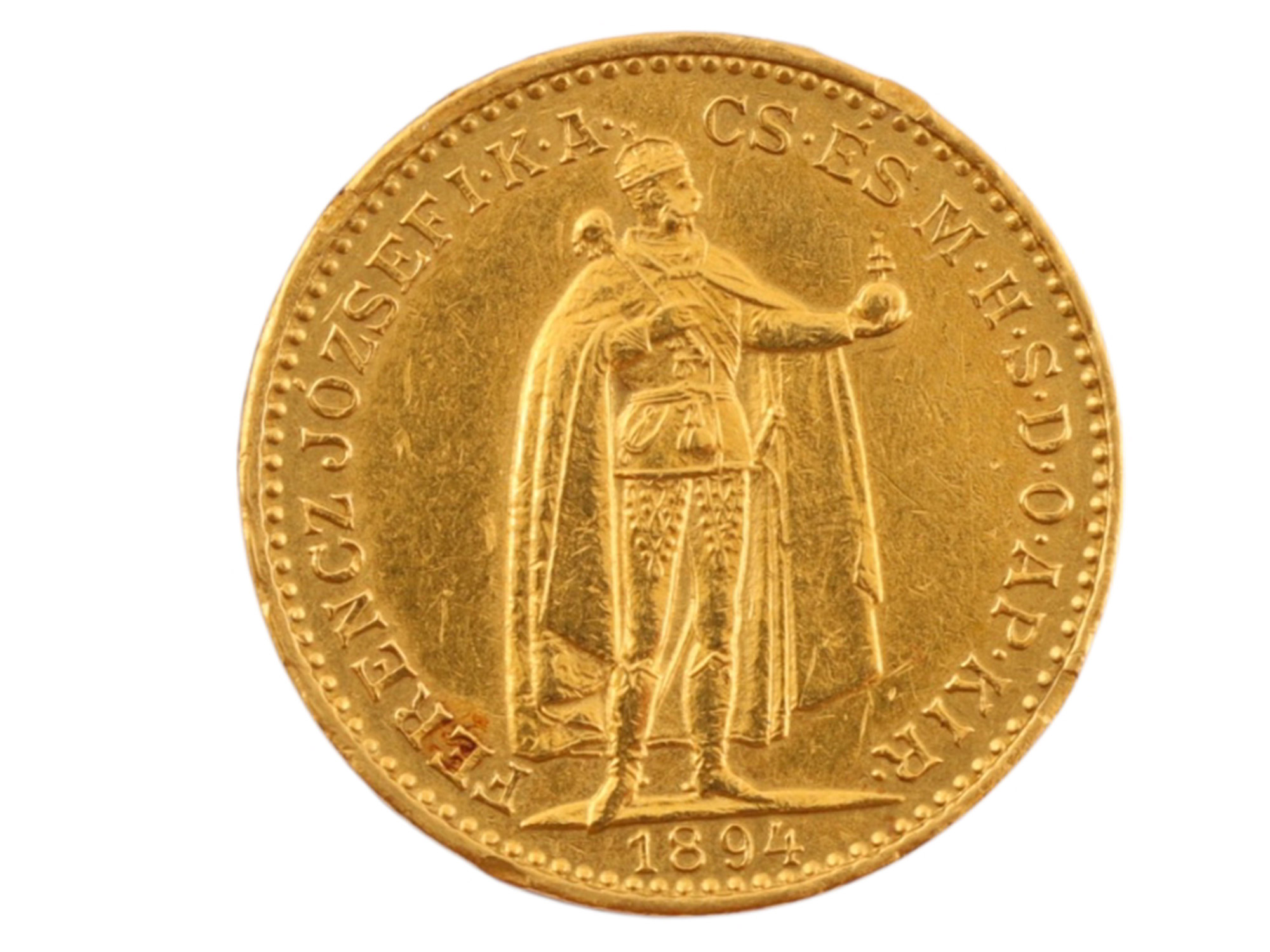 AN 1894 20 KORONA FRANZ JOSEPH I COIN IN GOLD, AUSTRIA-HUNGARY