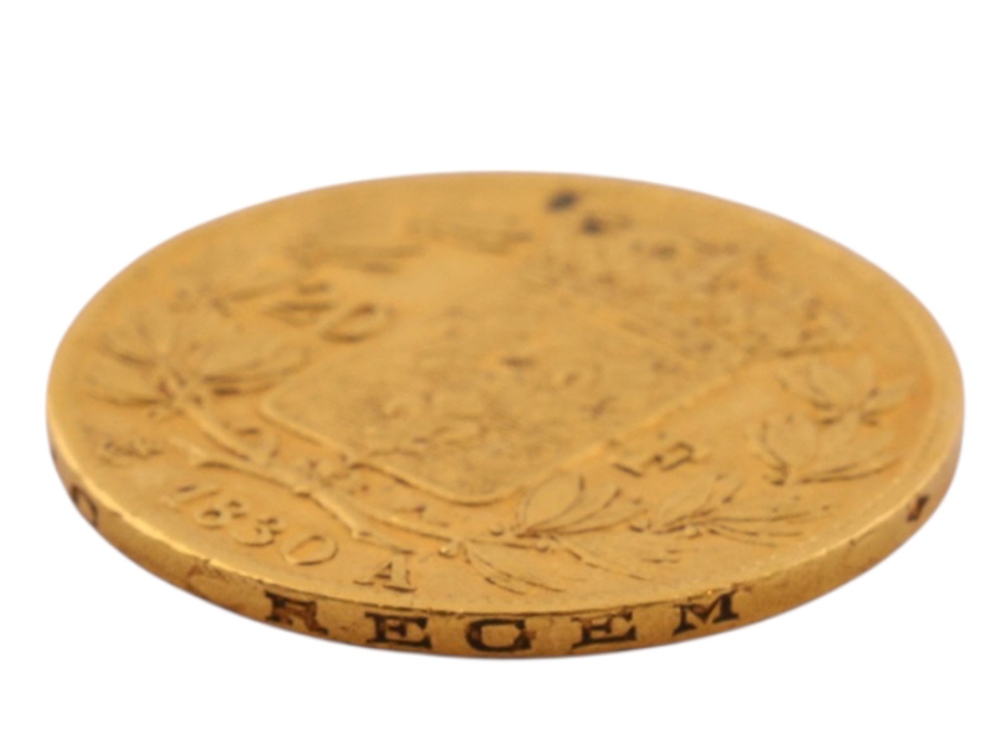 AN 1830 20 FRANCS CHARLES X COIN, KINGDOM OF FRANCE