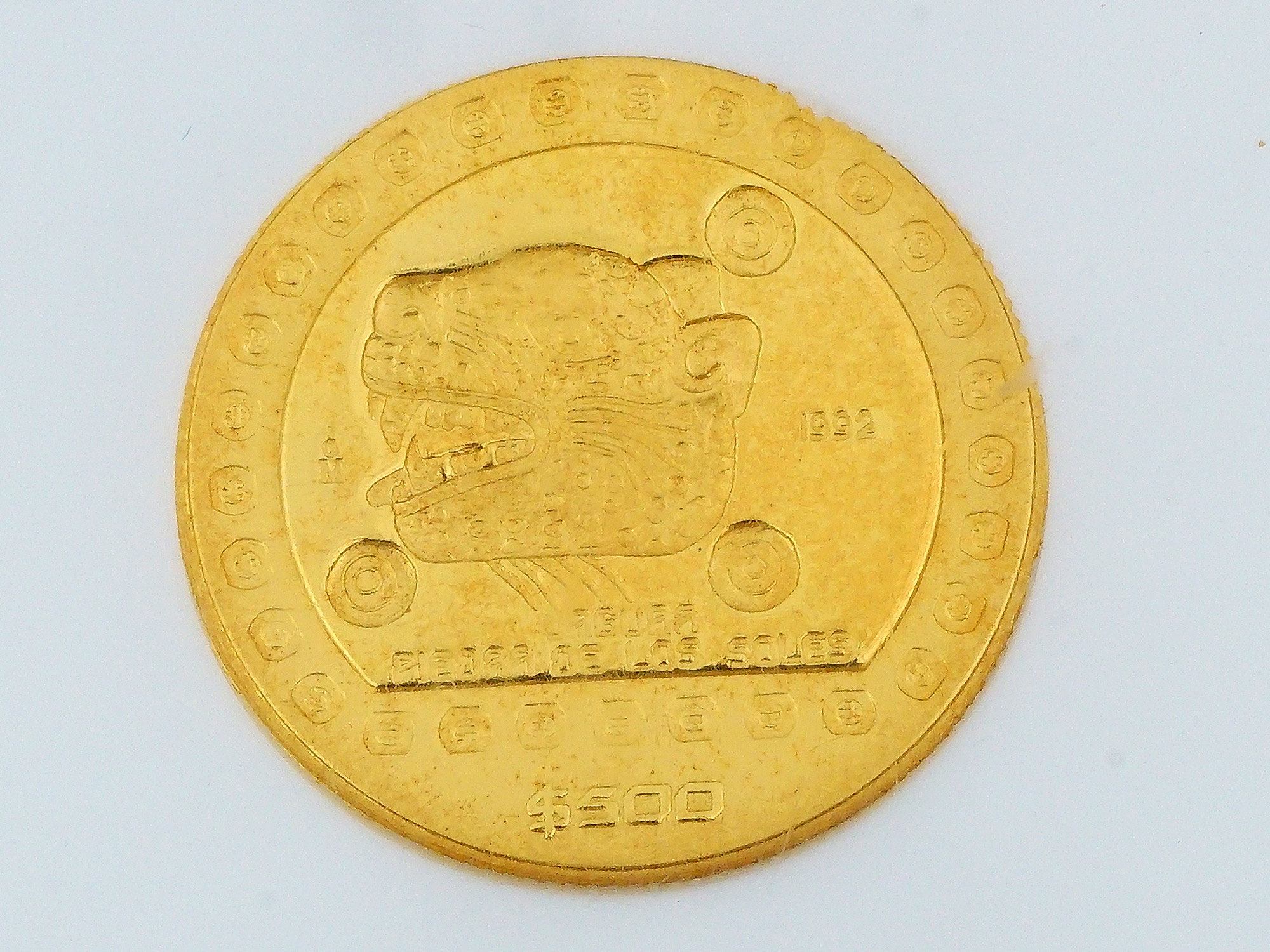 1992MO MEXICO NATIVE CULTURE - JAGUAR G500P COIN