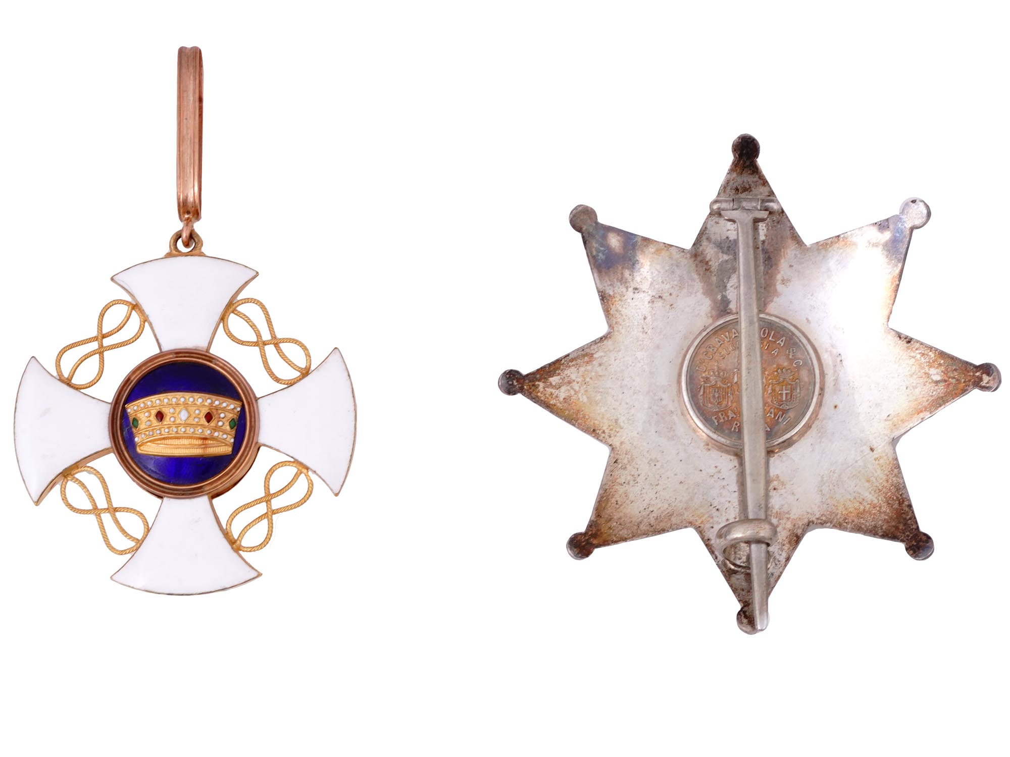 A CASED ORDER OF THE CROWN OF ITALY, I CLASS GRAND OFFICER SET, CA. 1890