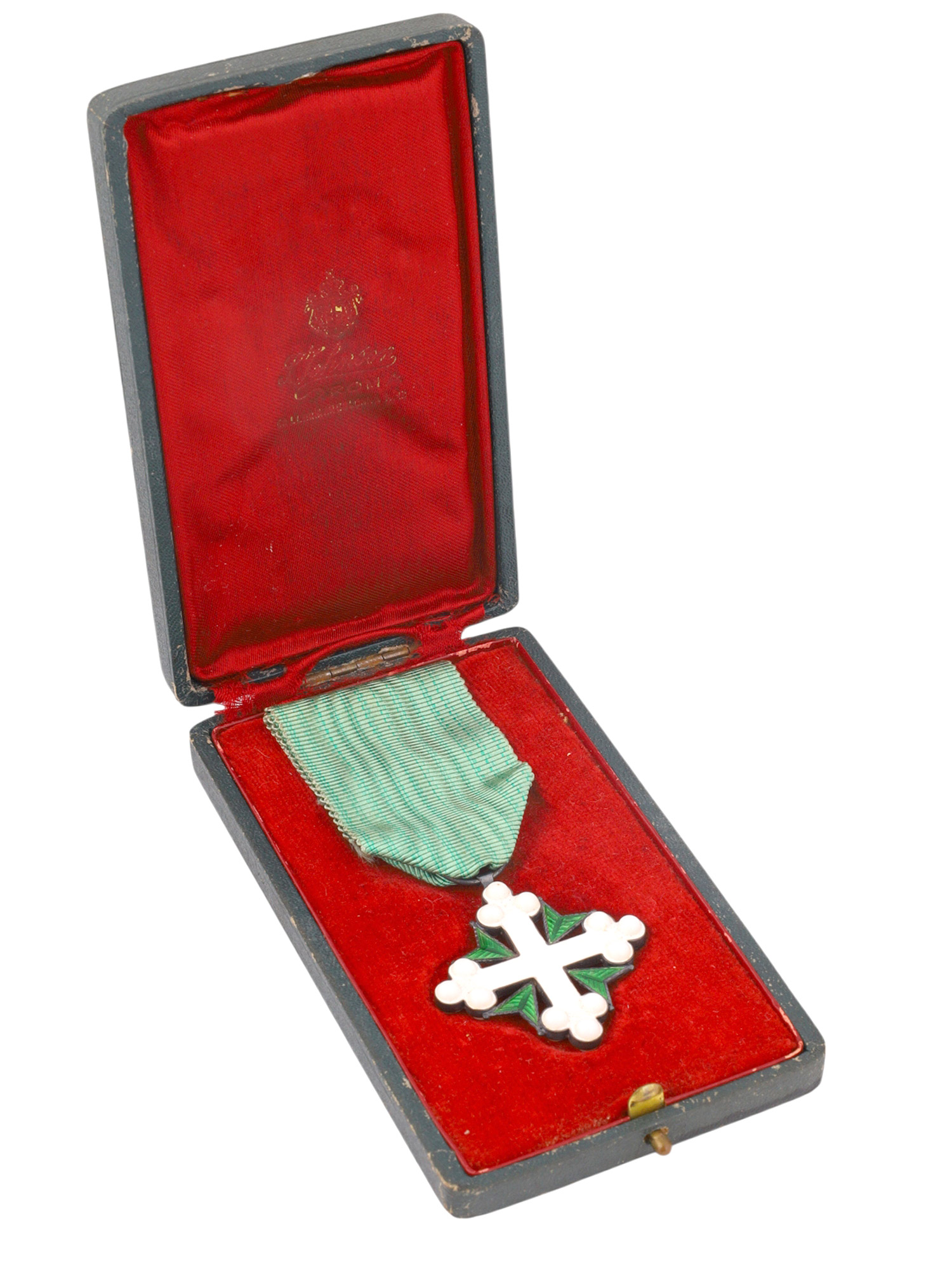 AN ITALIAN ORDER OF SAINT LAZARUS, KNIGHT'S CROSS, IN ORIGINAL CASE