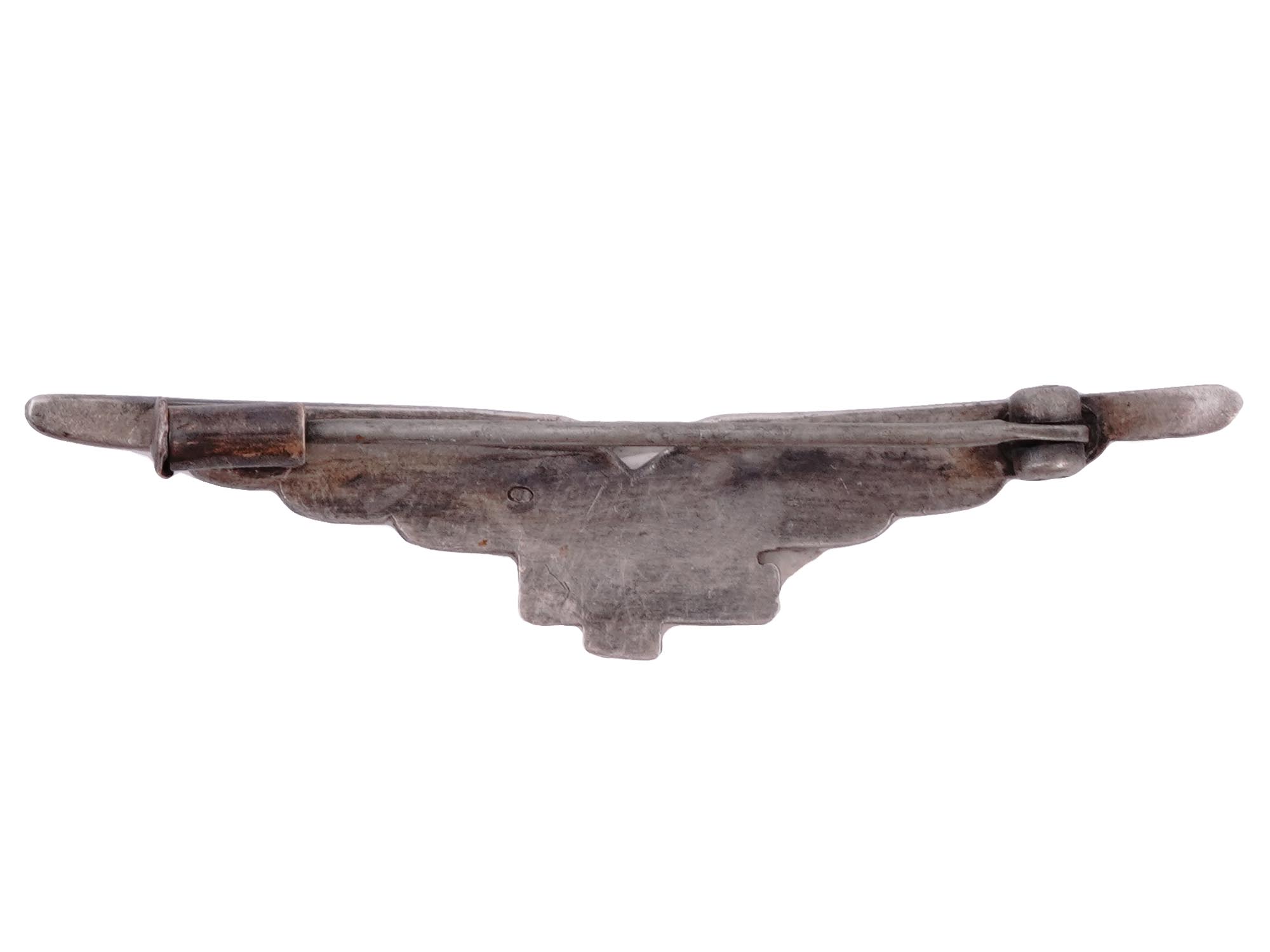 A WW2 ITALIAN FASCIST AIRFORCE PILOT WING BADGE IN SILVER