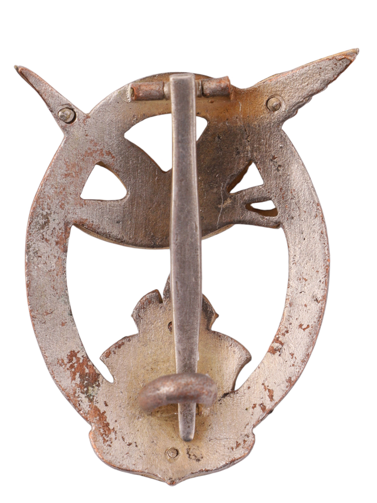 A WW1 AUSTRIAN NAVIGATION BADGE, SILVER VARIANT