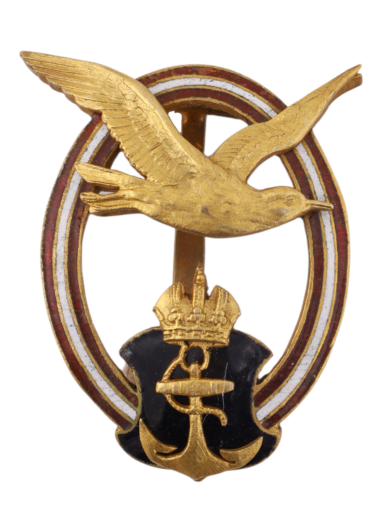 A WW1 AUSTRIAN NAVIATION BADGE, GOLD VARIANT