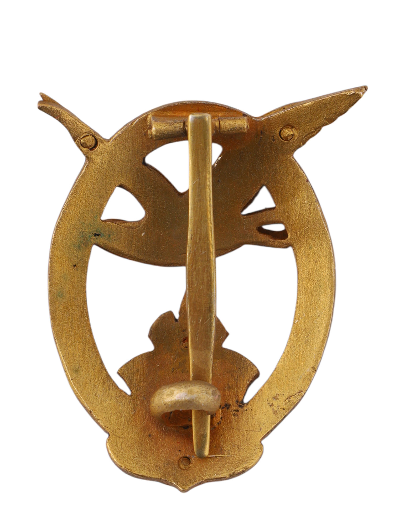 A WW1 AUSTRIAN NAVIATION BADGE, GOLD VARIANT