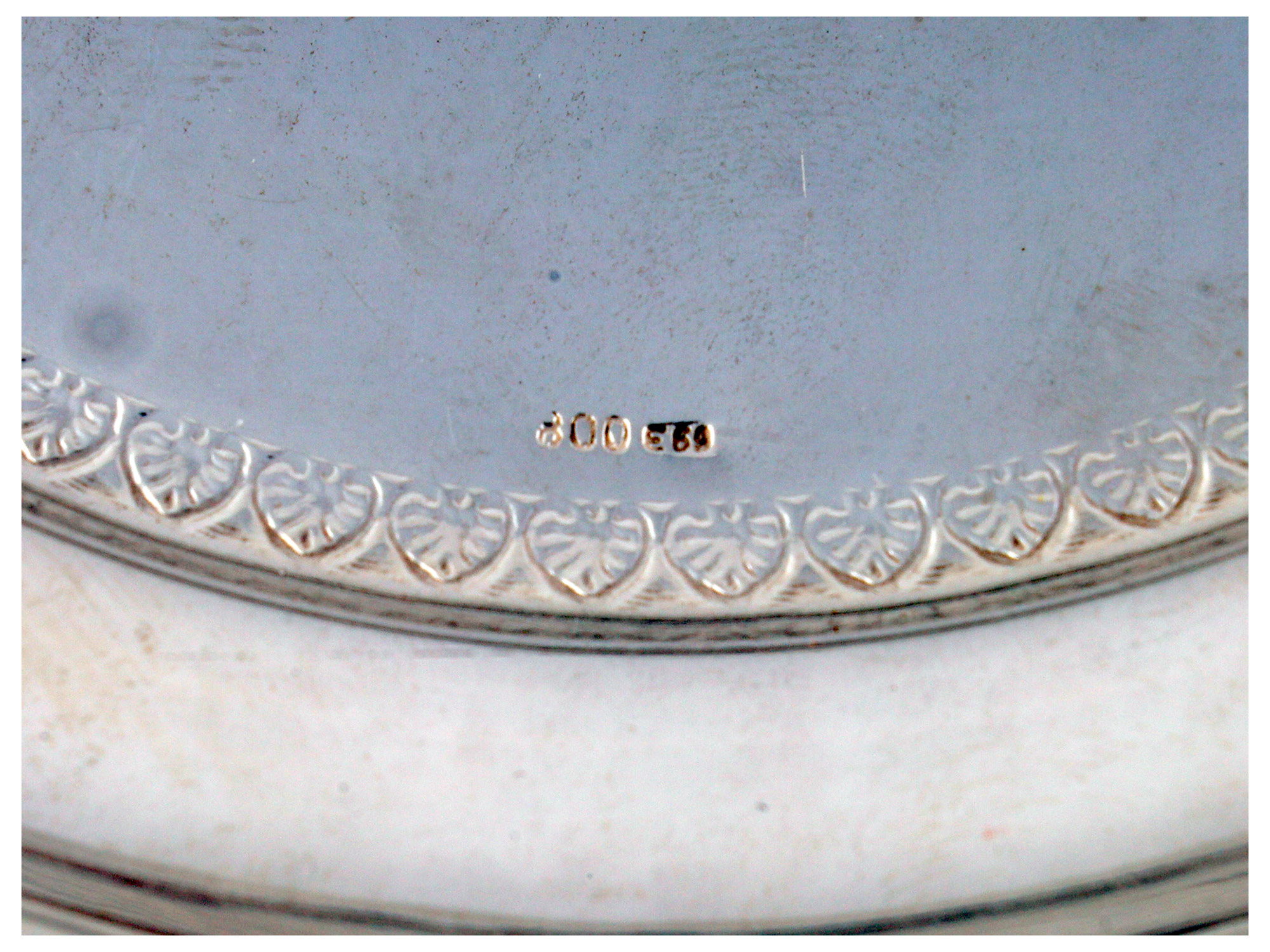 A PAIR OF TURKISH SILVER PLATES WITH COINS AND TUGHRA MARKS