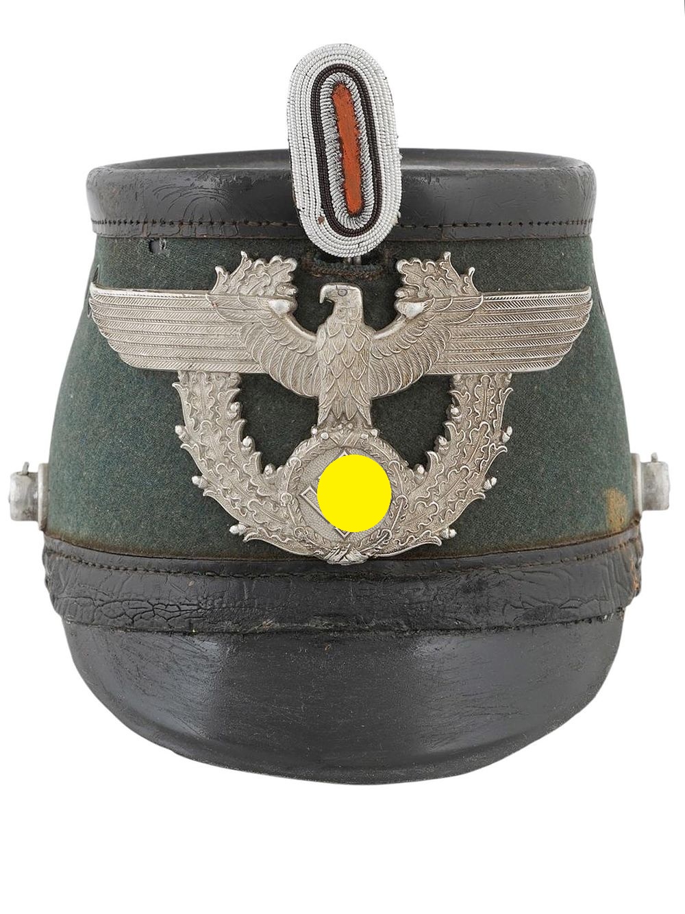 A THIRD REICH ERA GERMAN POLICE (SCHUTZPOLIZEI) SHAKO