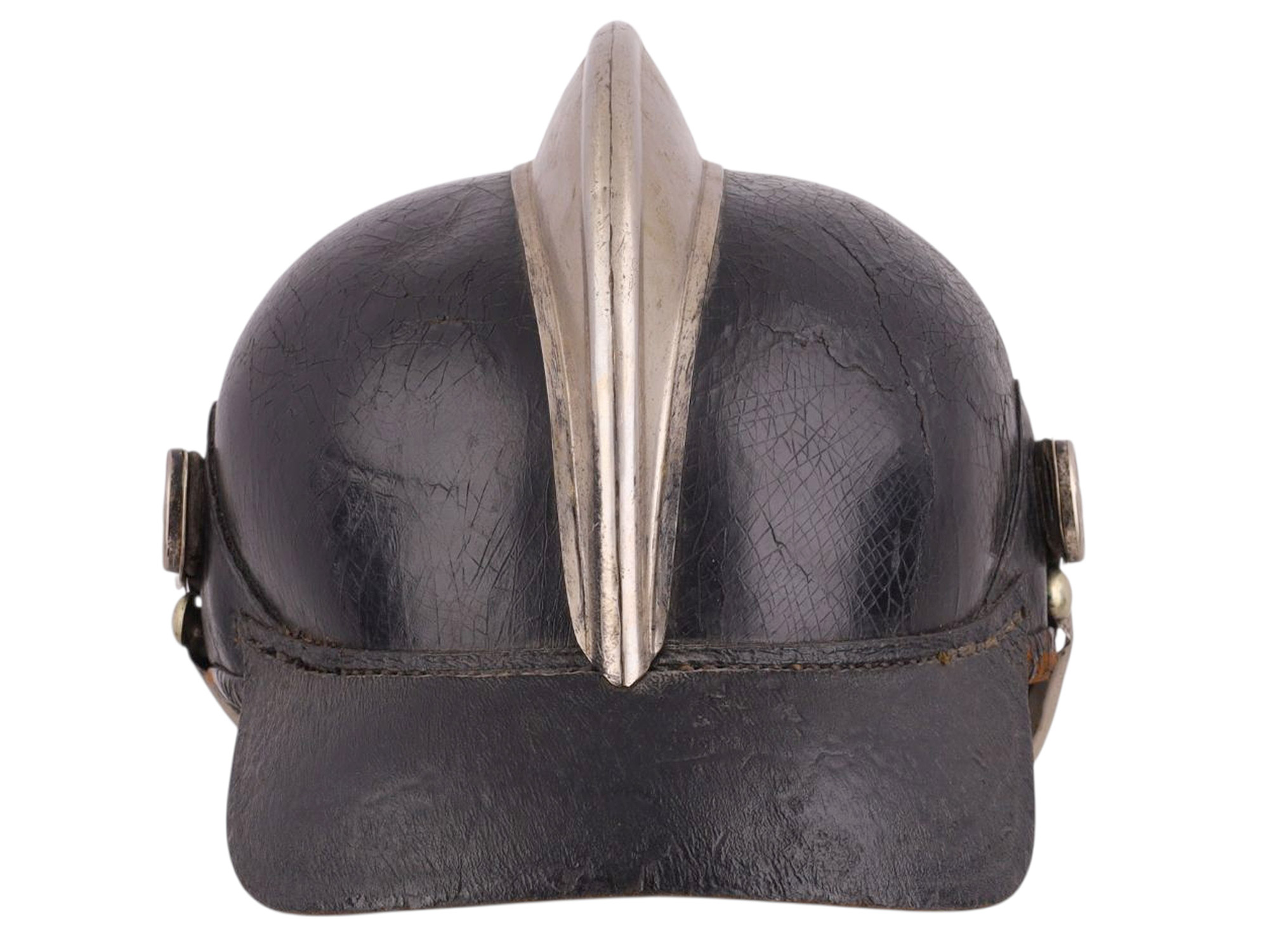 A GERMAN FIRE BRIGADE LEATHER HELMET (FEUERWEHR LEDERHELM), GERMANY, PRE-WORLD WAR II