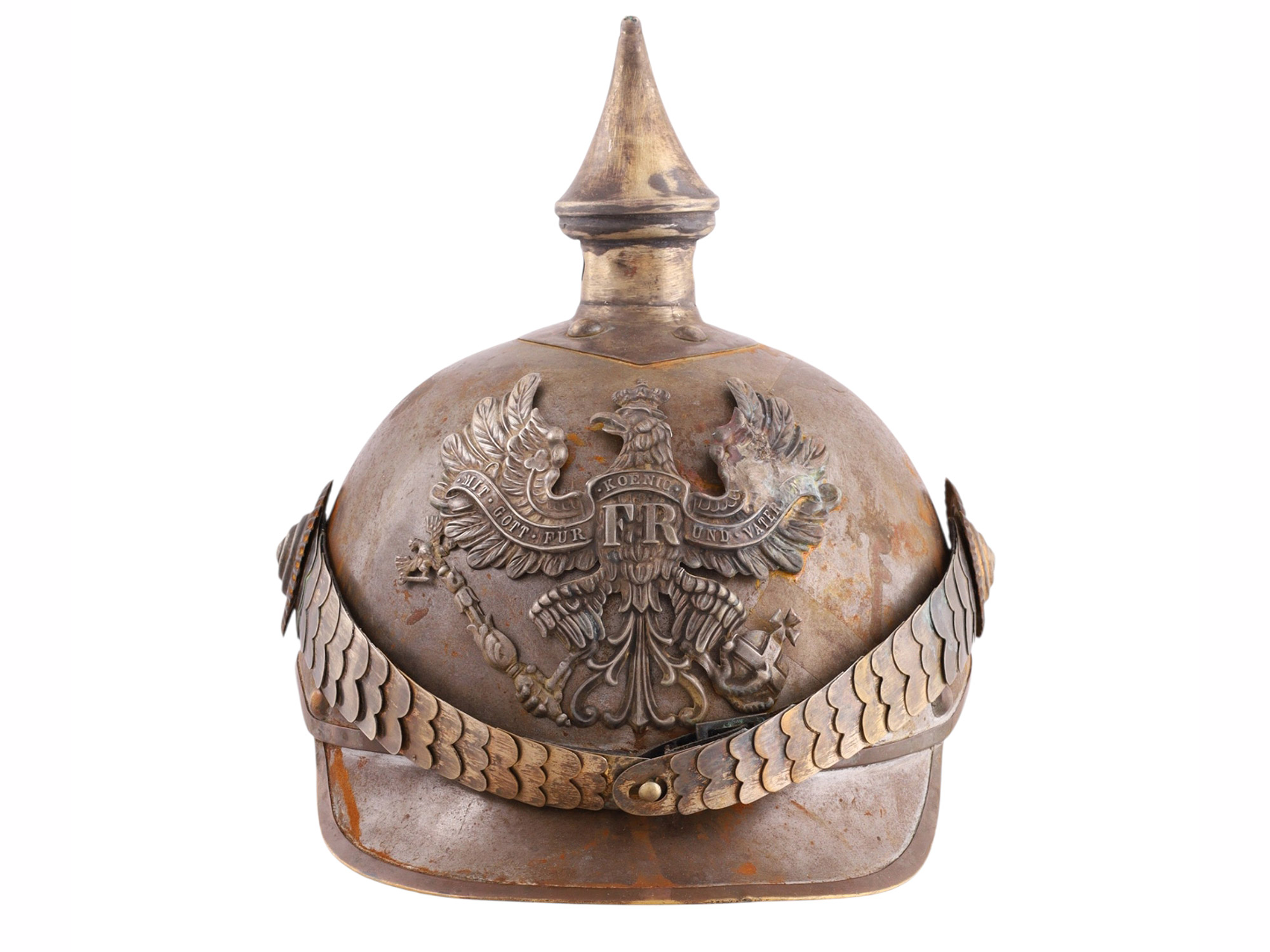 A PRUSSIAN CUIRASSIER HELMET, IMPERIAL GERMANY, REGIMENT MARKED K 82, CIRCA 1895–1914
