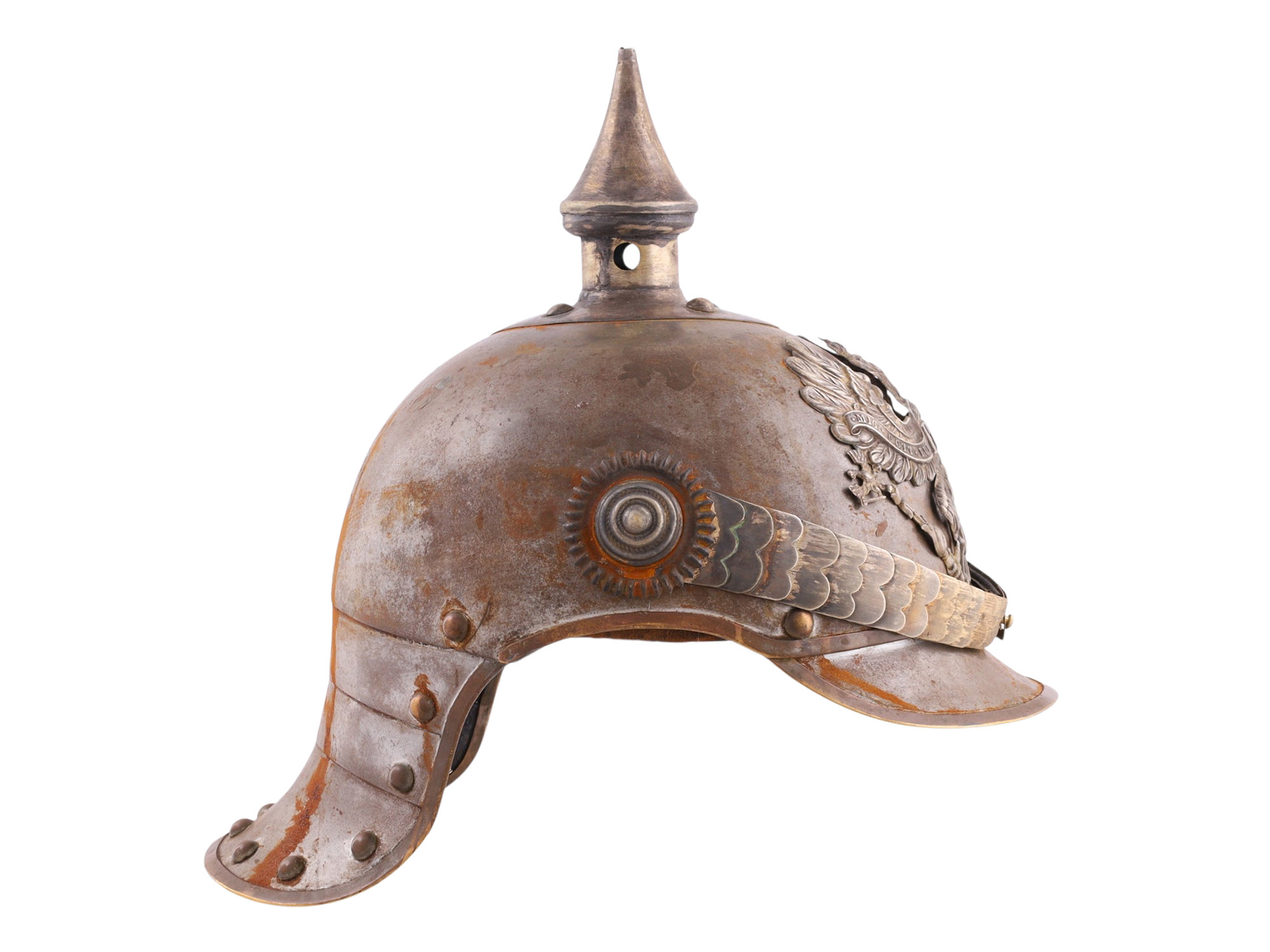 A PRUSSIAN CUIRASSIER HELMET, IMPERIAL GERMANY, REGIMENT MARKED K 82, CIRCA 1895–1914