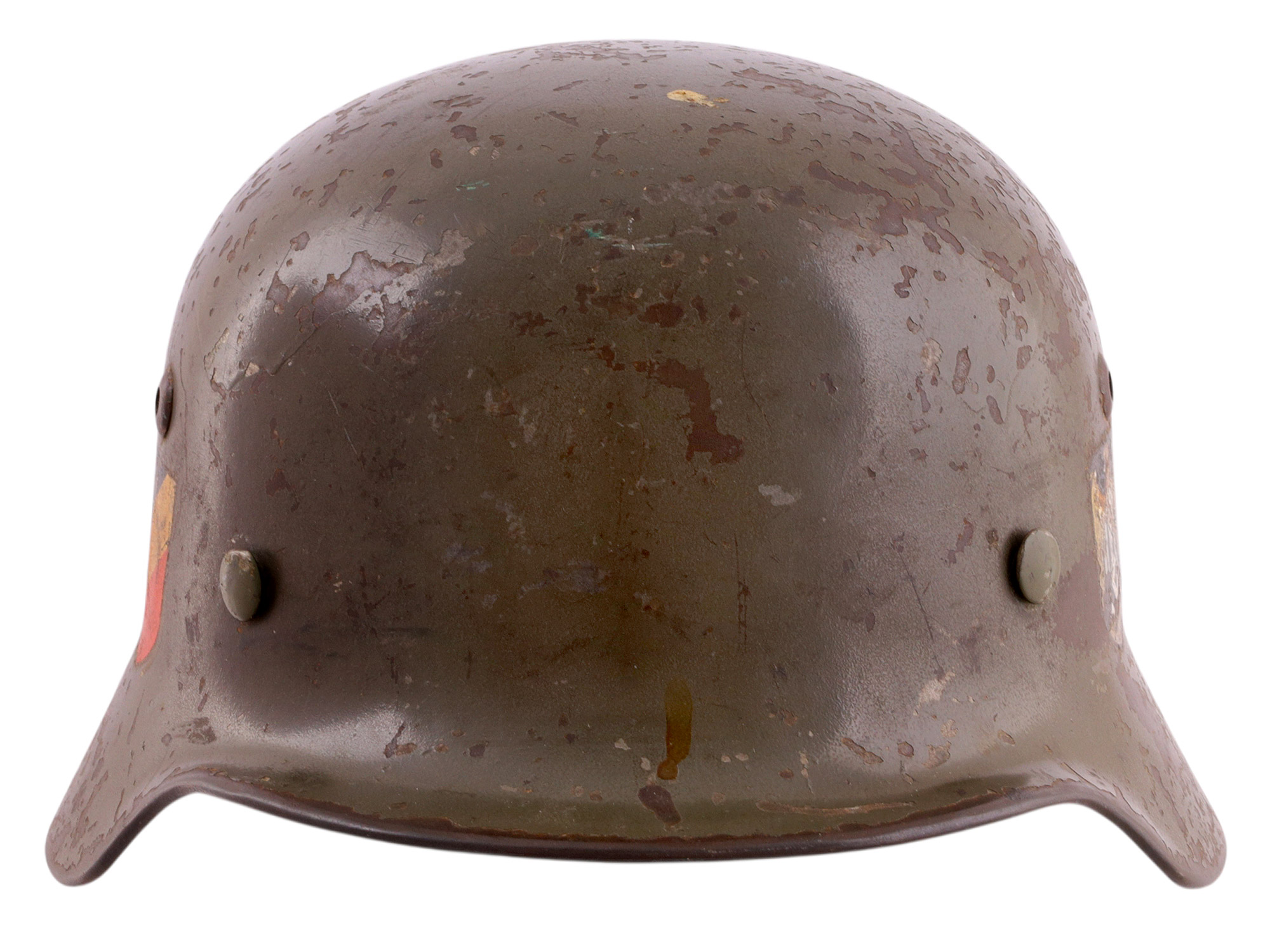A GERMAN M40 DOUBLE-DECAL HEER STEEL HELMET, WORLD WAR II