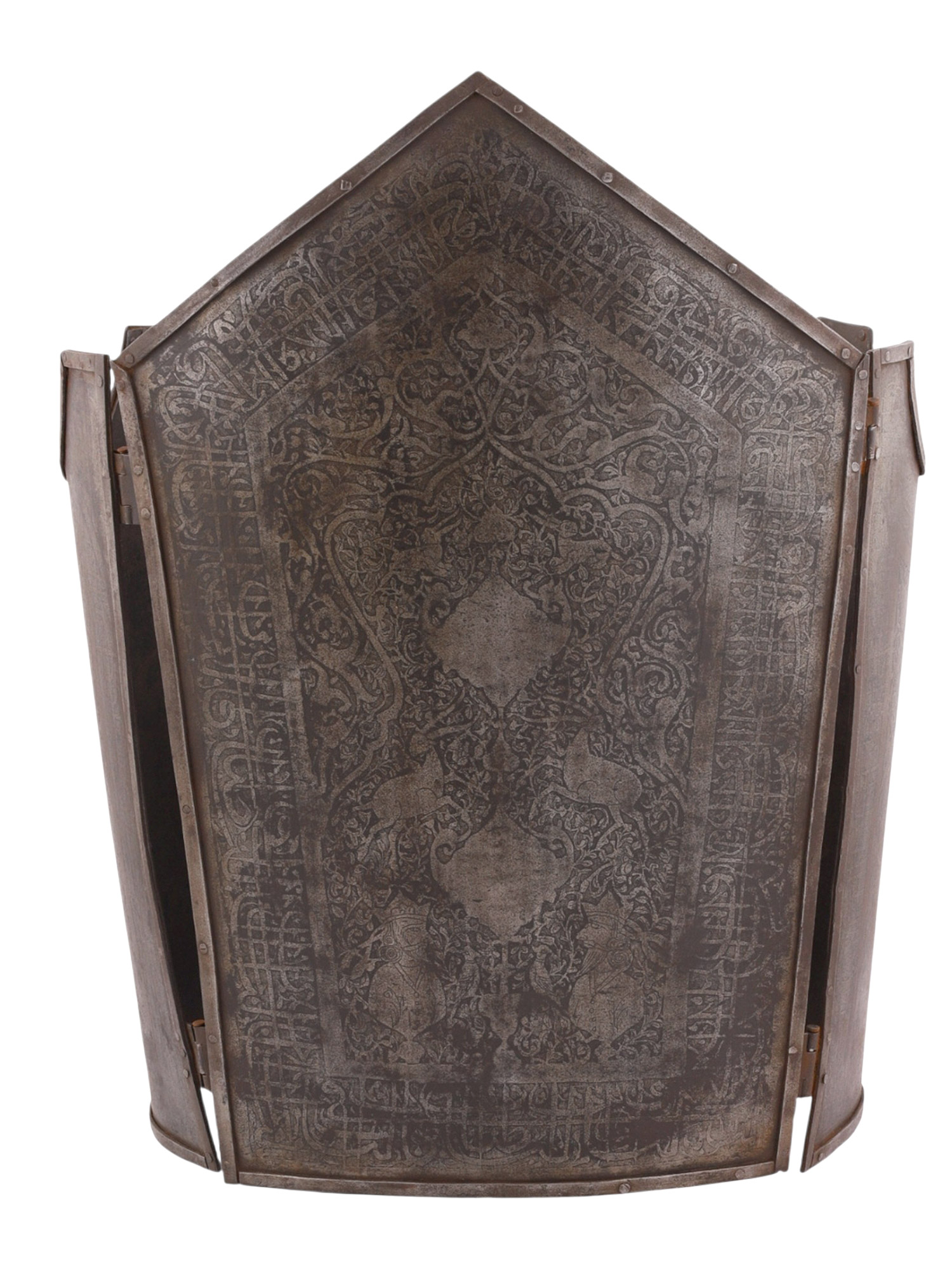 A FIVE-PIECE SET OF CHAHAR-AINA ARMOR, QAJAR IRAN, 19TH CEN.