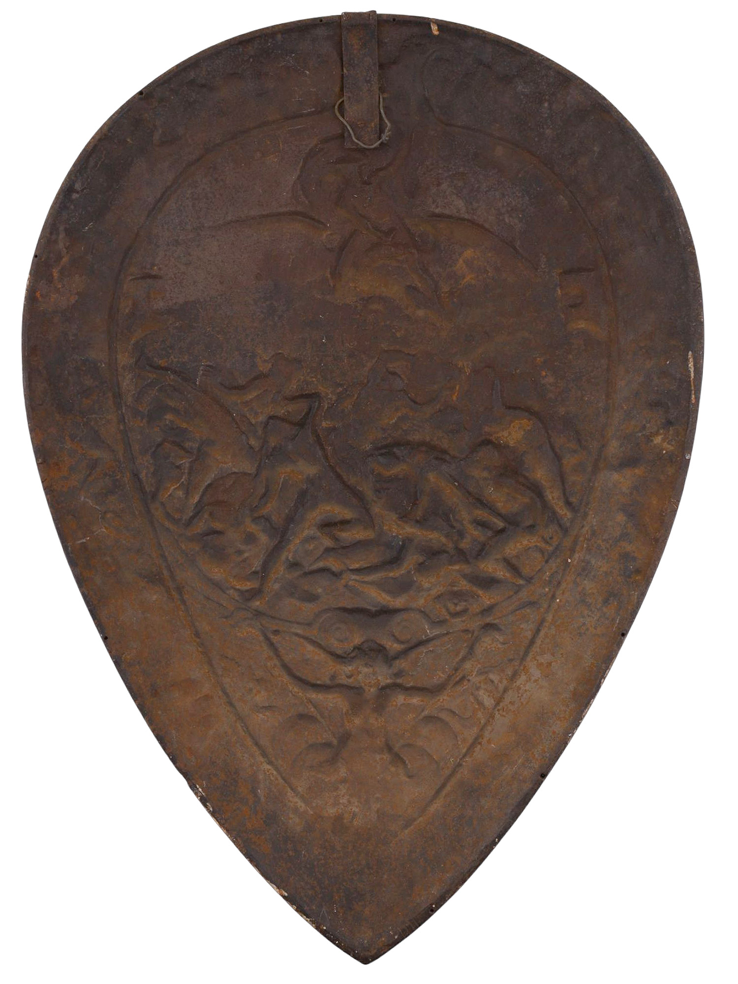 A RENAISSANCE-STYLE HENRY II CAST-BRONZE SHIELD, 19TH CENTURY