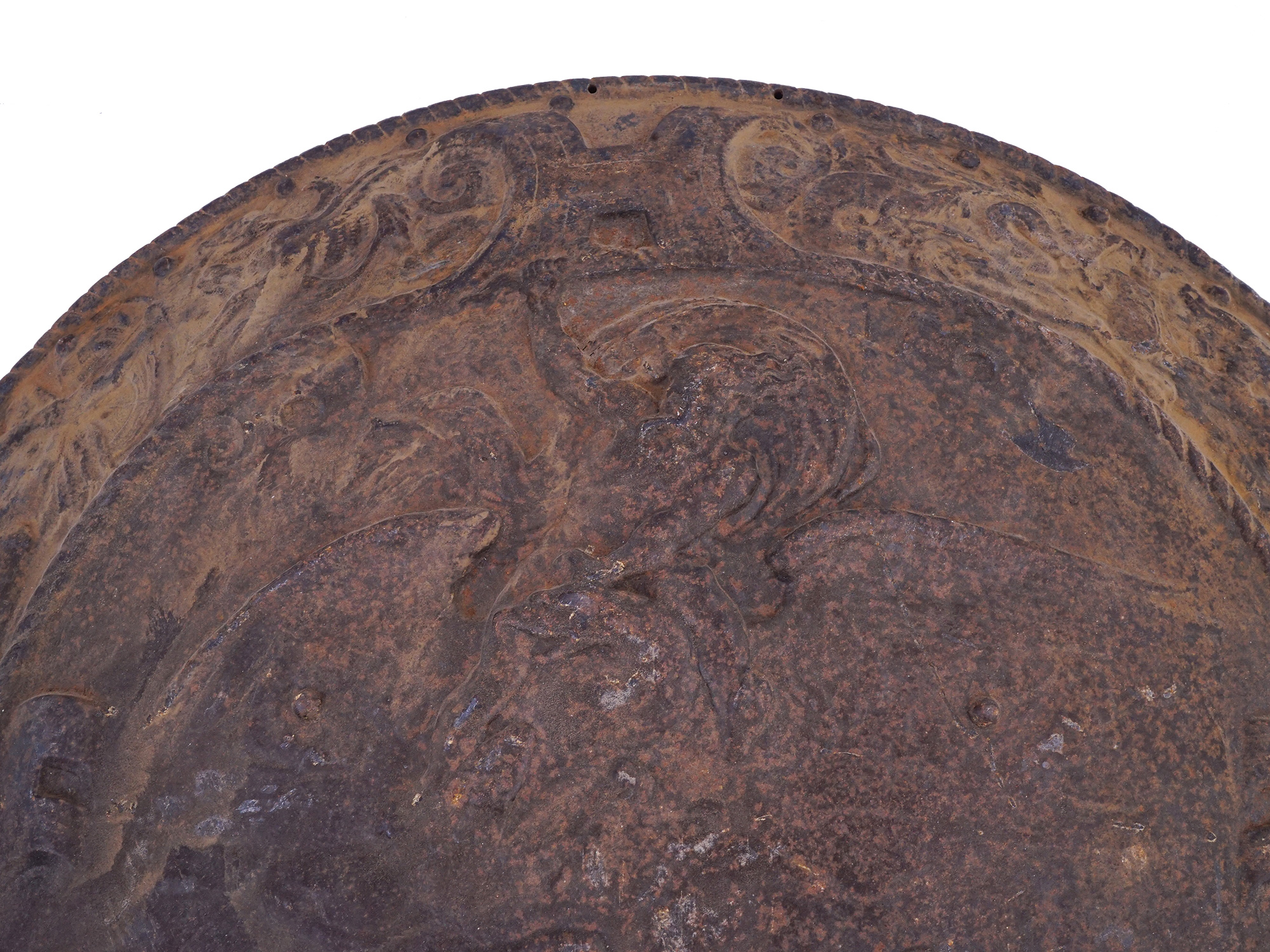 A RENAISSANCE-STYLE HENRY II CAST-BRONZE SHIELD, 19TH CENTURY