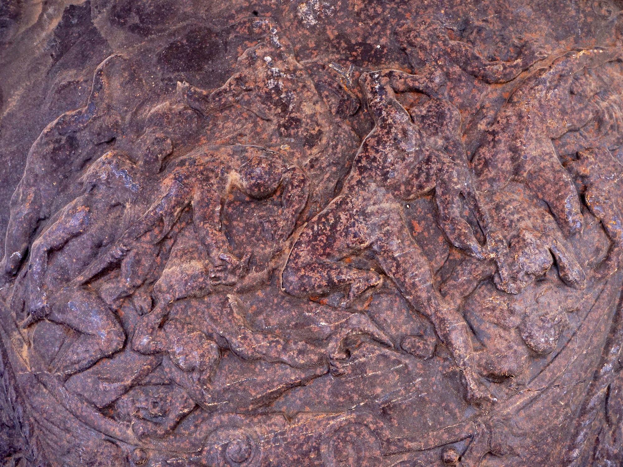 A RENAISSANCE-STYLE HENRY II CAST-BRONZE SHIELD, 19TH CENTURY