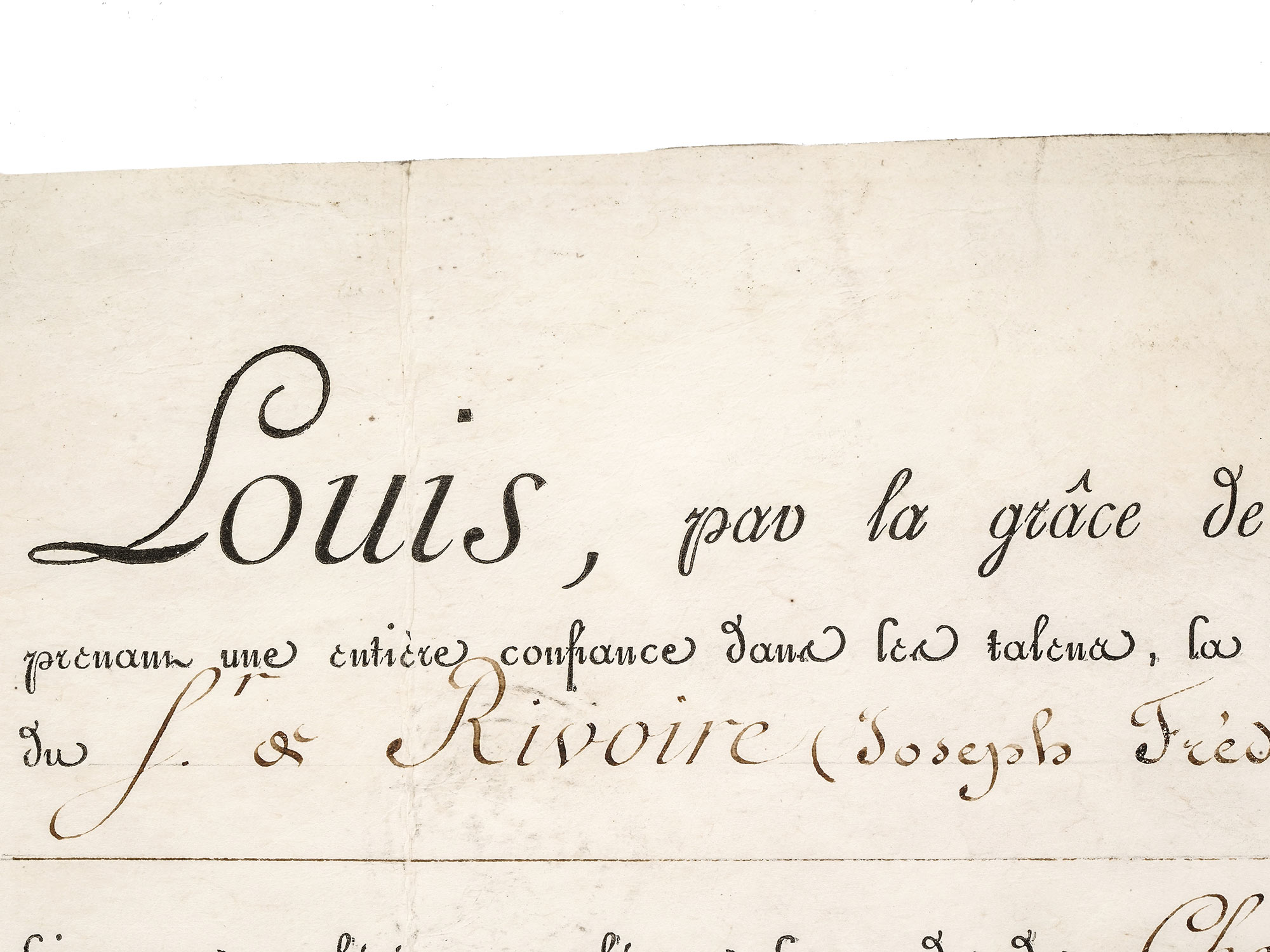 AN 1815 BOURBON RESTORATION DOCUMENT, REIGN OF LOUIS XVIII