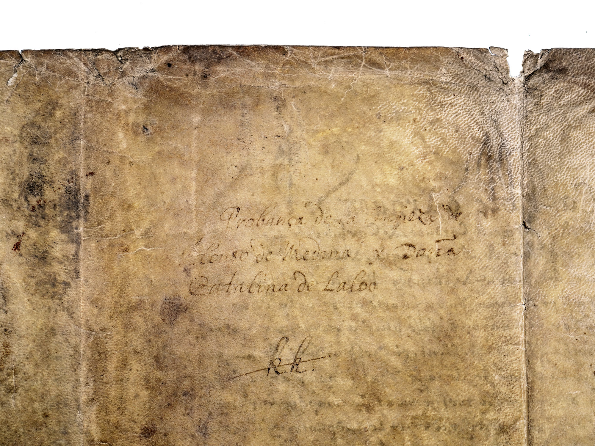 A RARE 1585 PHILLIP II OF SPAIN VELLUM DOCUMENT