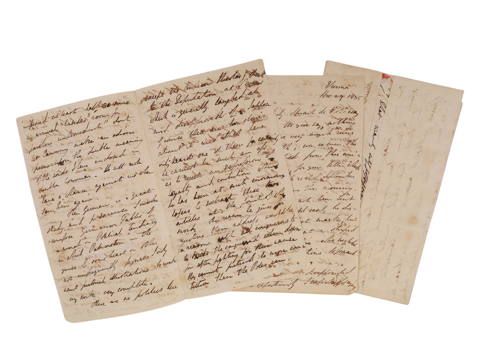 2 LETTERS, 2ND DUKE OF WELLINGTON ARTHUR WELLESLEY ALS, RUSSIA, POLAND, PRUSSIA MILITARY, LADY STUART DE ROTHESAY