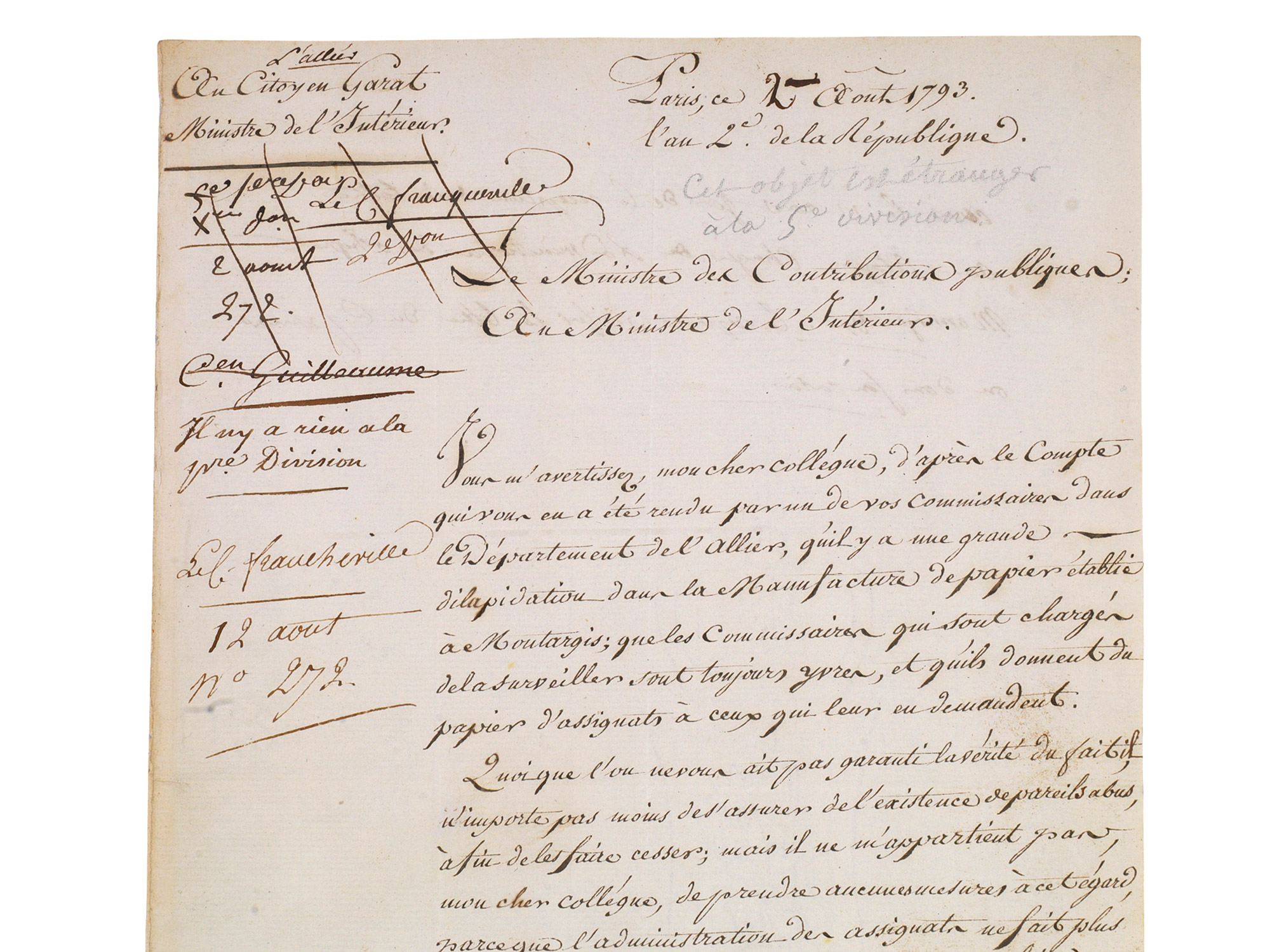 3 FRENCH MANUSCRIPTS, MARQUIS DE CAUMONT, PIERRE MONNIER, LOUIS DESTOURNELLE, 18TH CENTURY