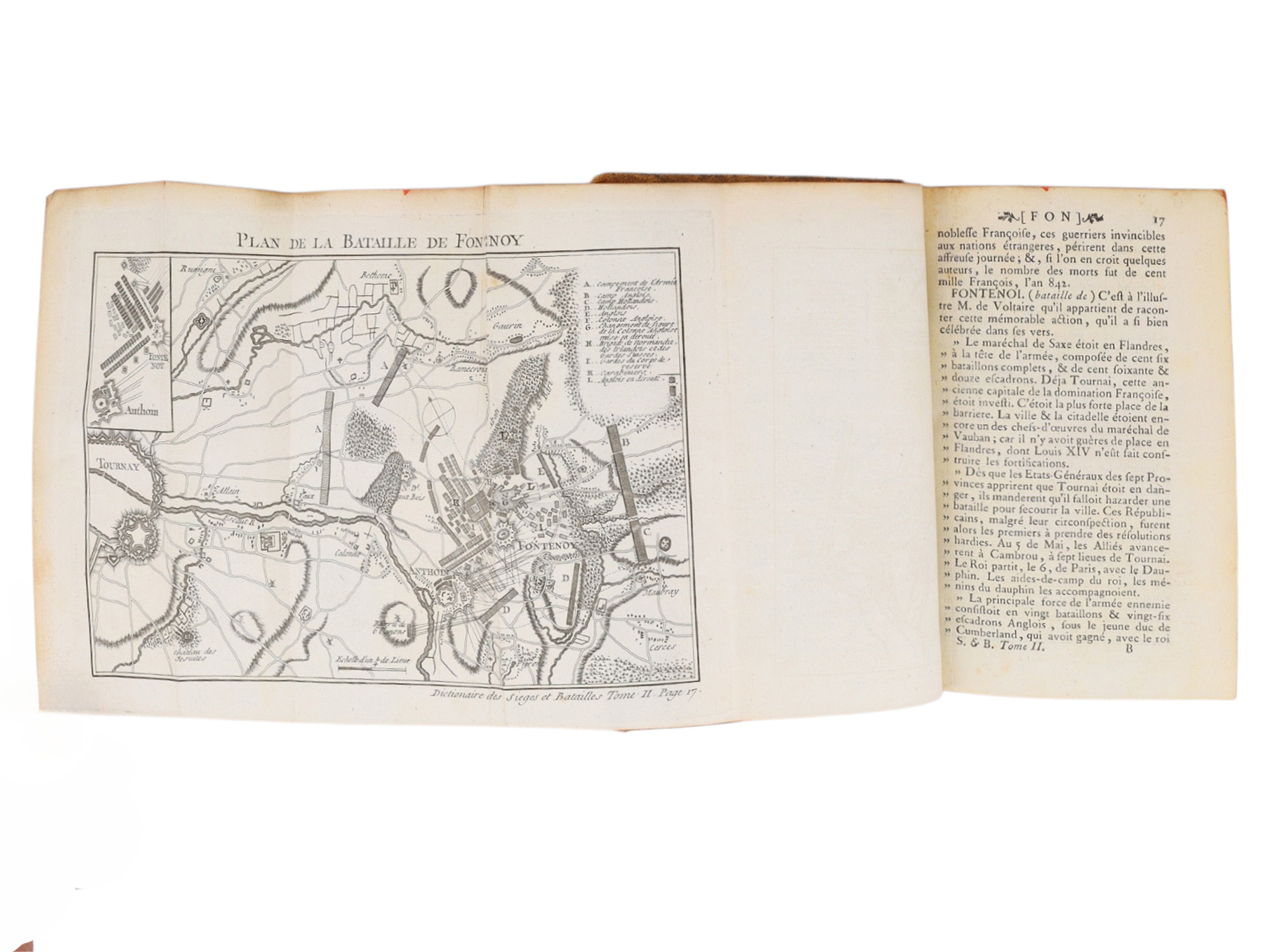 1771 DICTIONNAIRE HISTORIQUE DES SIÈGES ET BATAILLES, JEAN-FRANCOIS DE LA CROIX (1753-1794)