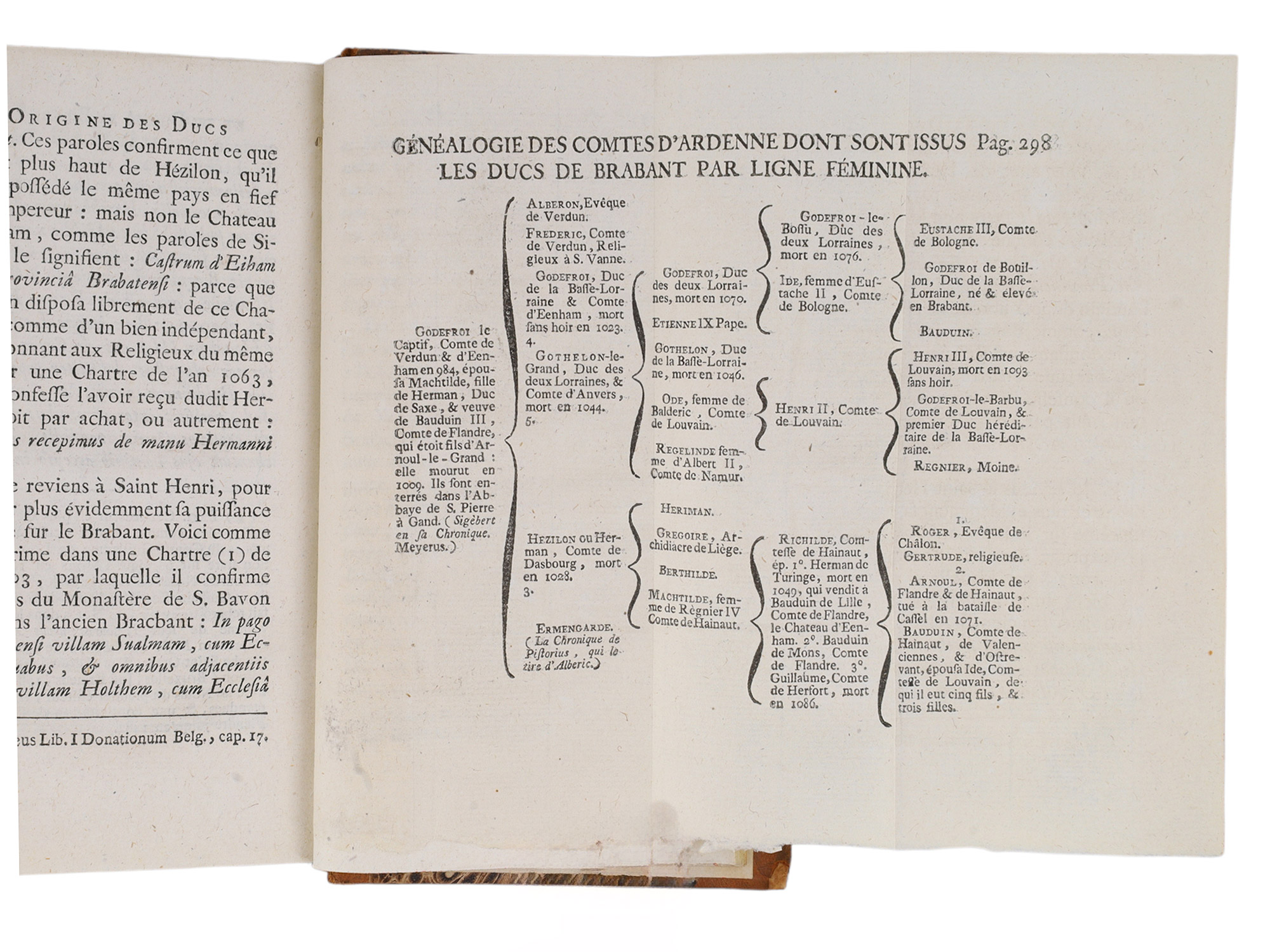1784 TRAITÉ DE L'ORIGINE DES DUCS ET DU DUCHÉ DE BRABANT, 2 VOLS.