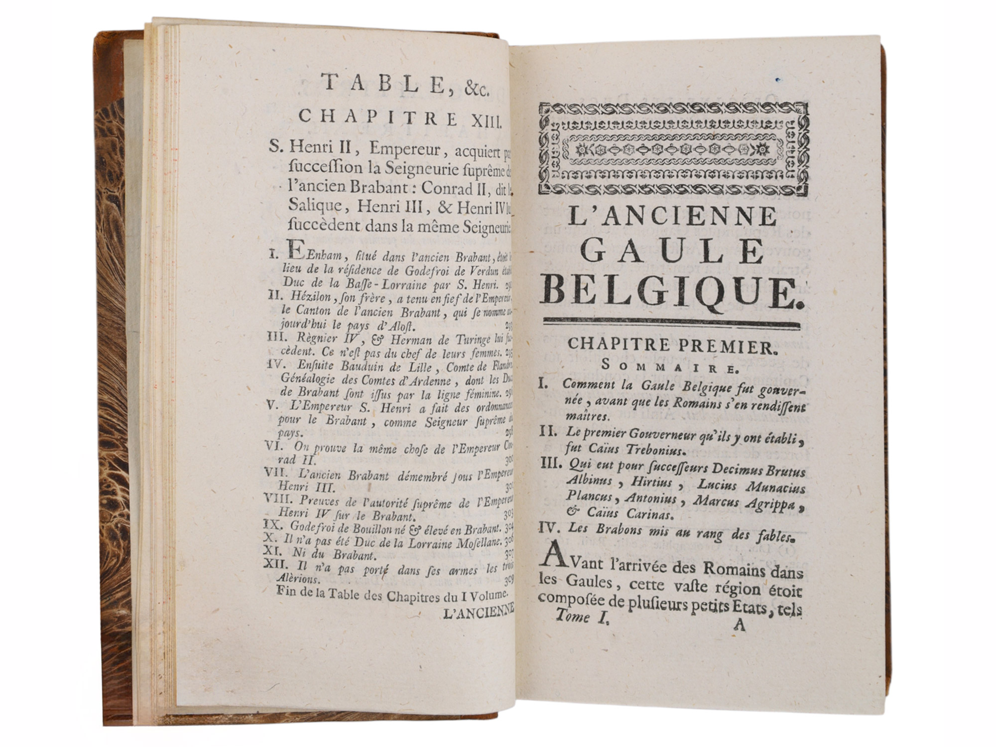 1784 TRAITÉ DE L'ORIGINE DES DUCS ET DU DUCHÉ DE BRABANT, 2 VOLS.