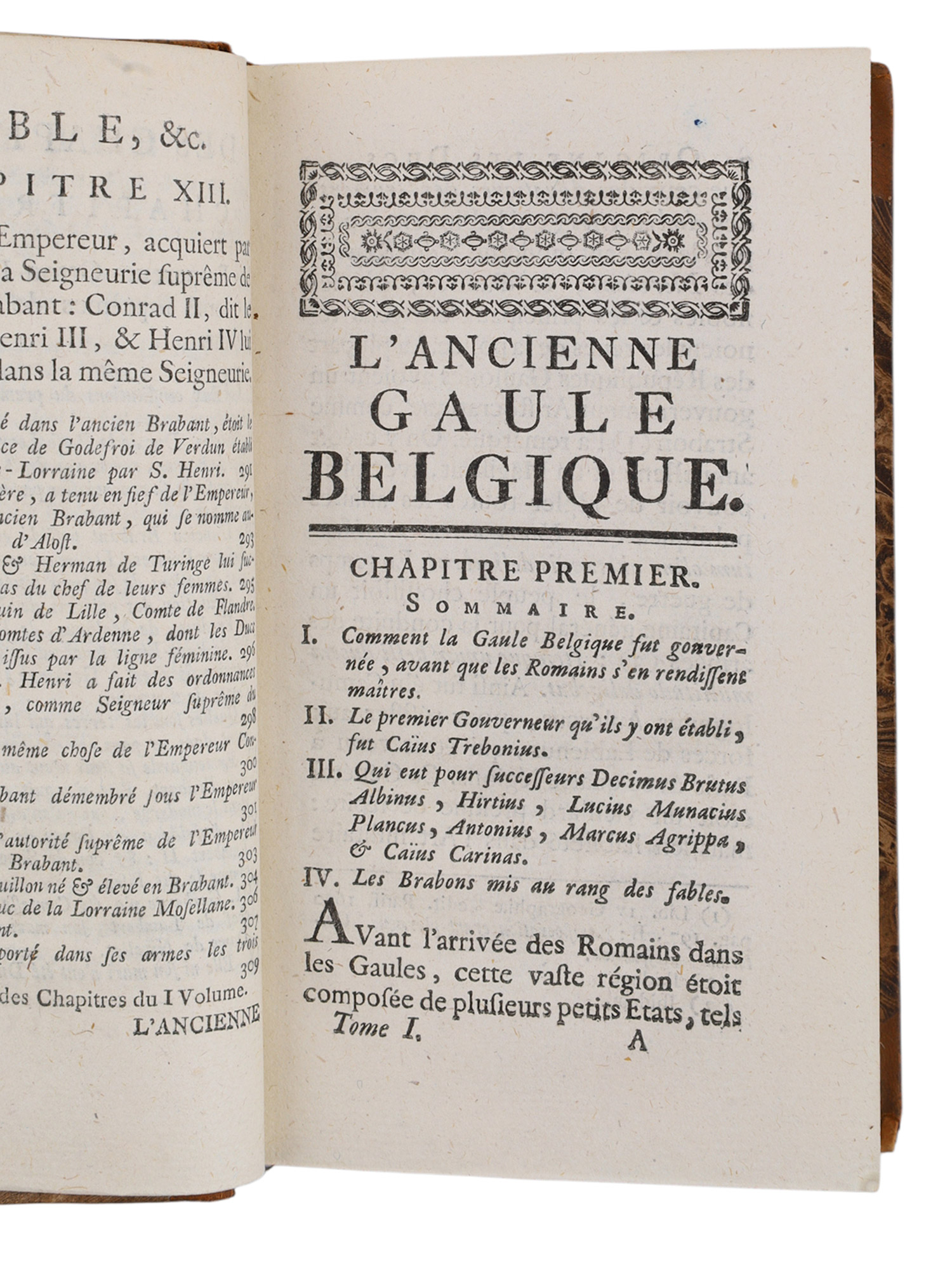 1784 TRAITÉ DE L'ORIGINE DES DUCS ET DU DUCHÉ DE BRABANT, 2 VOLS.