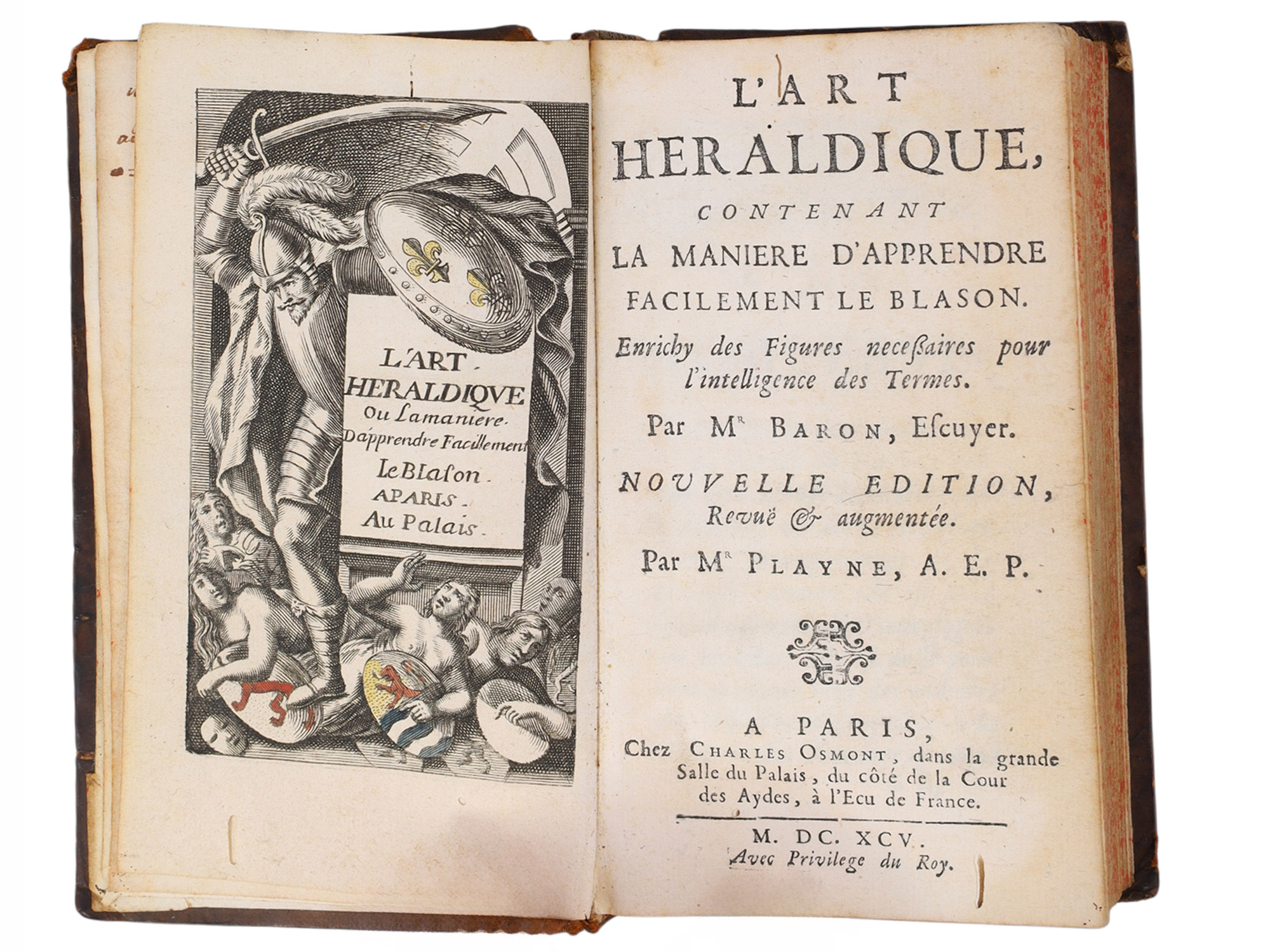 1695 L'ART HÉRALDIQUE, CONTENANT LA MANIÈRE D'APPRENDRE FACILEMENT LE BLASON, HAND-COLORED