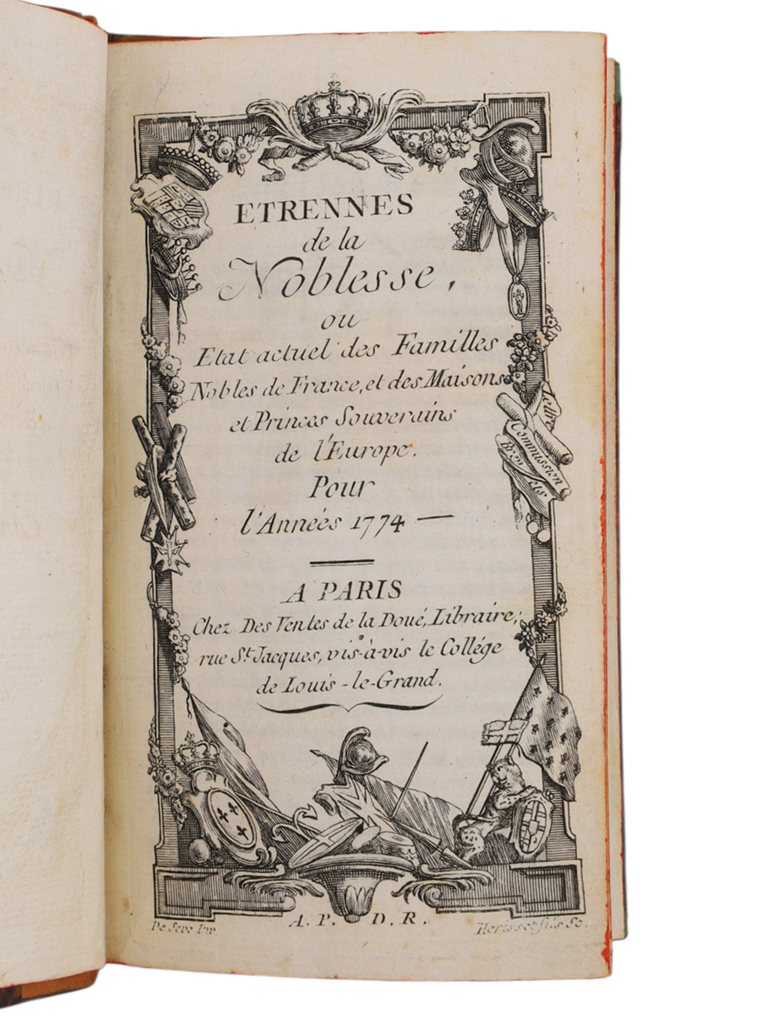 1774-1784 ÉTRENNES DE LA NOBLESSE; TRAITÉ DES DEVISES HÉRALDIQUES; LISTES DES TITRES DE NOBLESSE