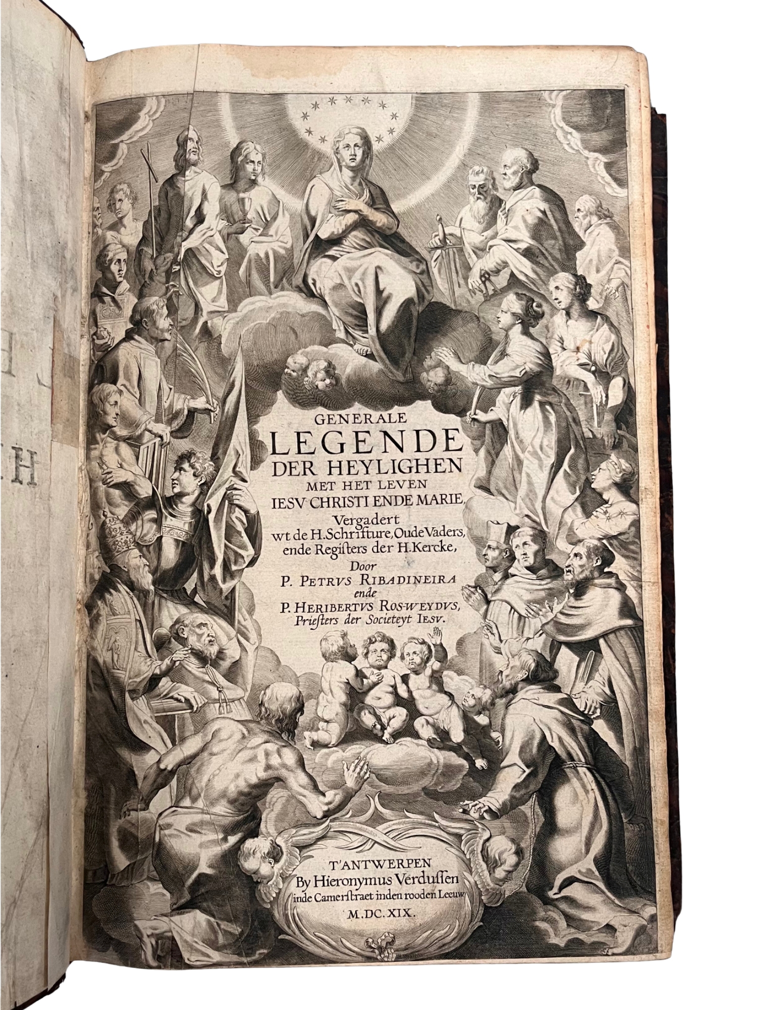 1619 VERY RARE 1ST ED GENERALE LEGENDE DER HEYLIGHEN, CATHOLIC SAINTS HAGIOGRAPHY, 2 VOLS
