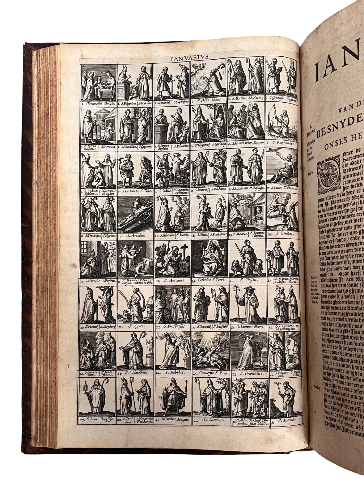 1619 VERY RARE 1ST ED GENERALE LEGENDE DER HEYLIGHEN, CATHOLIC SAINTS HAGIOGRAPHY, 2 VOLS