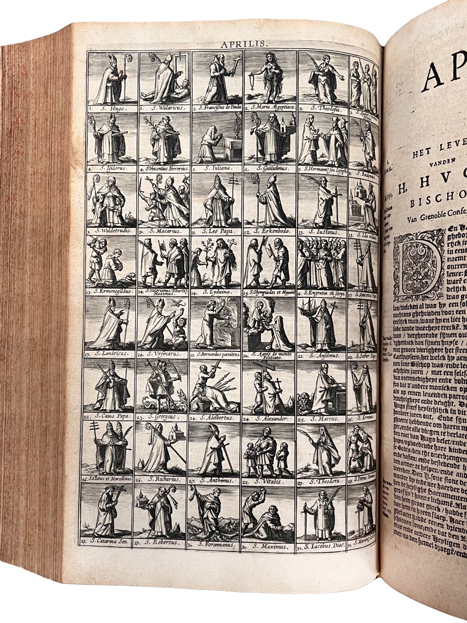 1619 VERY RARE 1ST ED GENERALE LEGENDE DER HEYLIGHEN, CATHOLIC SAINTS HAGIOGRAPHY, 2 VOLS