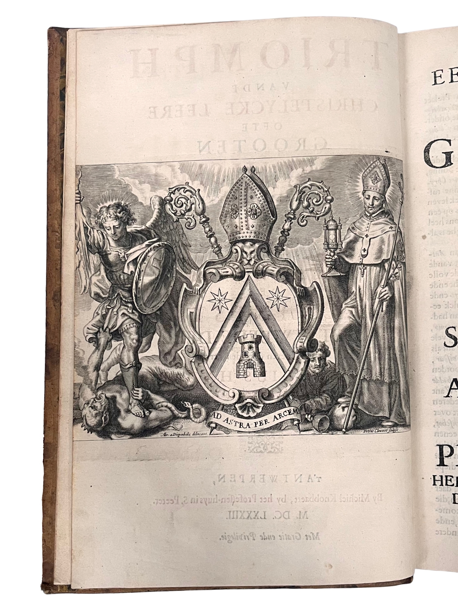 1683 1ST ED TRIOMPH VANDE CHRISTELYCKE LEERE OFTE GROOTEN CATECHISMUS, CATHOLIC POLEMIC, COUNTER-REFORMATION