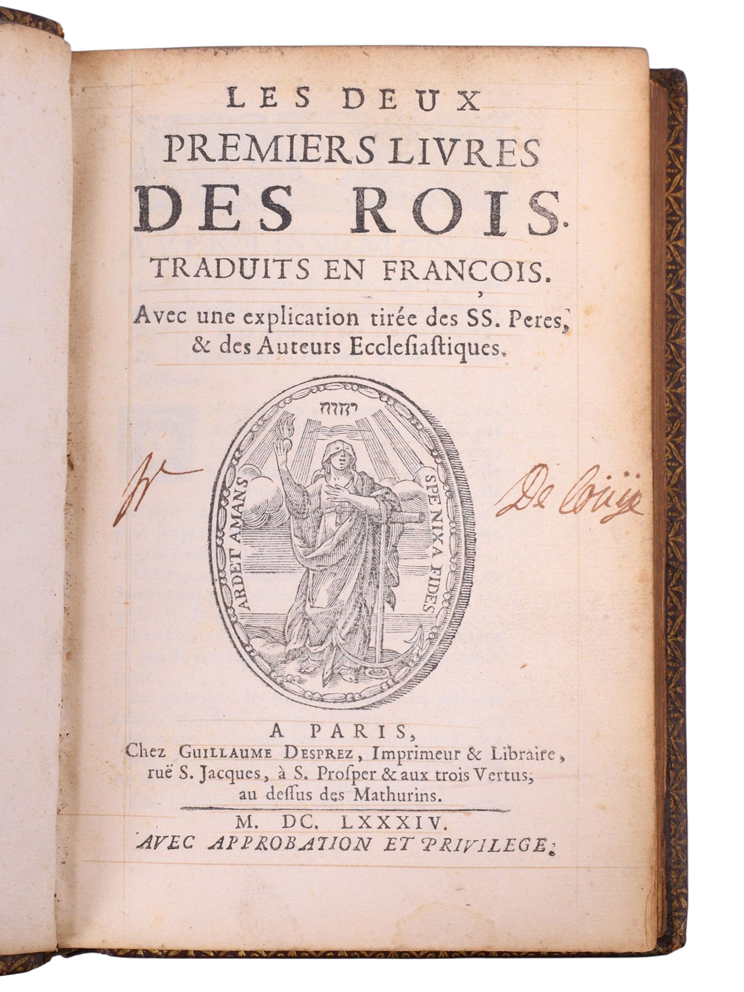 1684-1686 BOOKS OF KINGS, FRENCH TRANSLATION, LOUIS-ISAAC LEMAISTRE DE SACY, BIBLICAL COMMENTARY