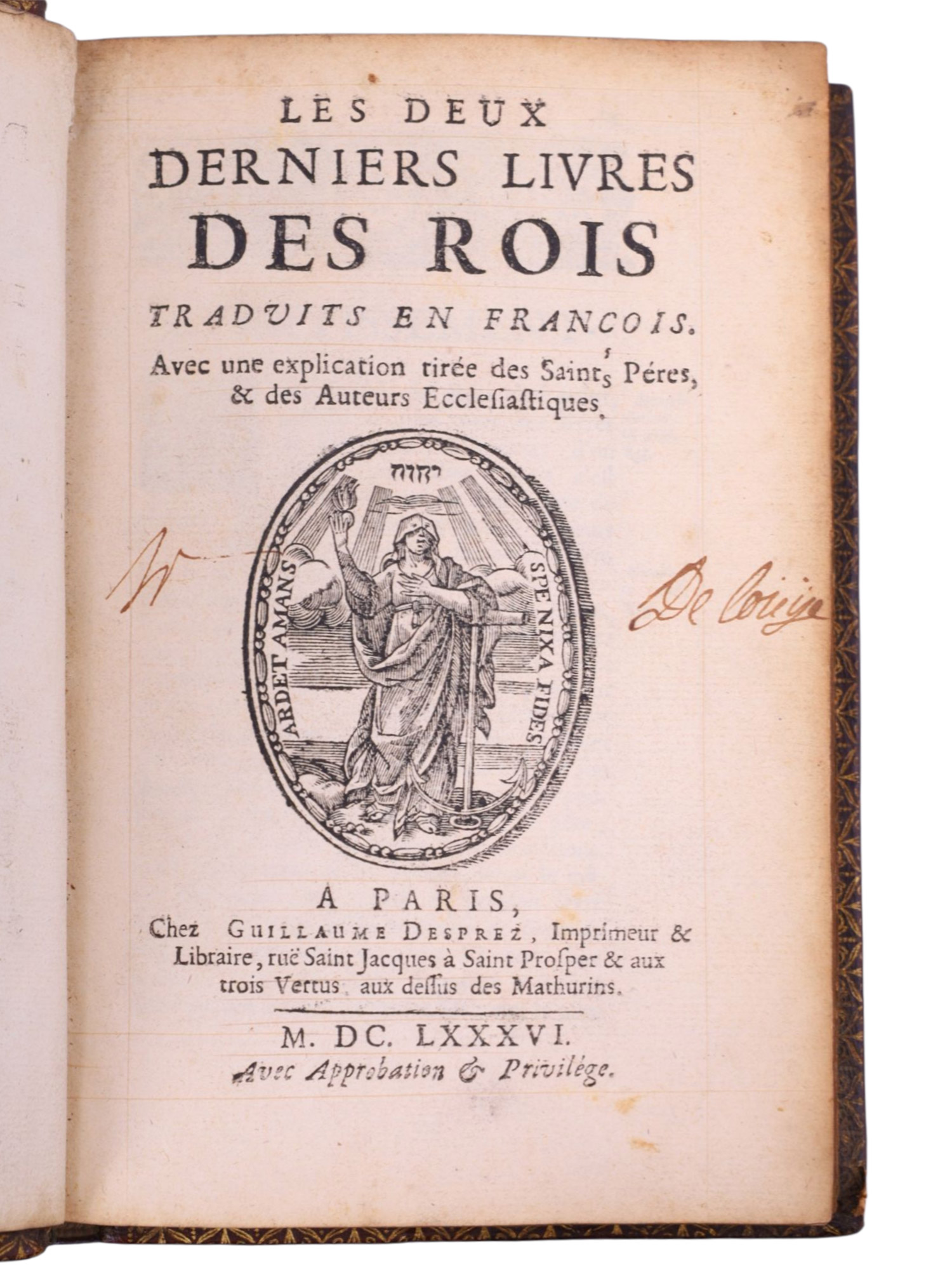 1684-1686 BOOKS OF KINGS, FRENCH TRANSLATION, LOUIS-ISAAC LEMAISTRE DE SACY, BIBLICAL COMMENTARY