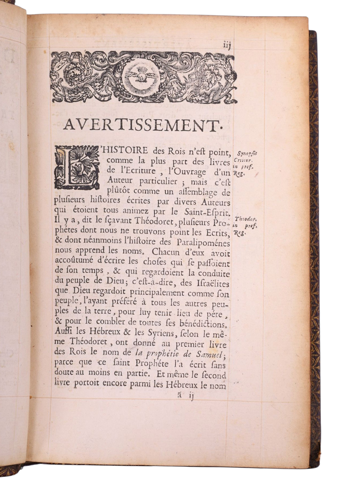 1684-1686 BOOKS OF KINGS, FRENCH TRANSLATION, LOUIS-ISAAC LEMAISTRE DE SACY, BIBLICAL COMMENTARY