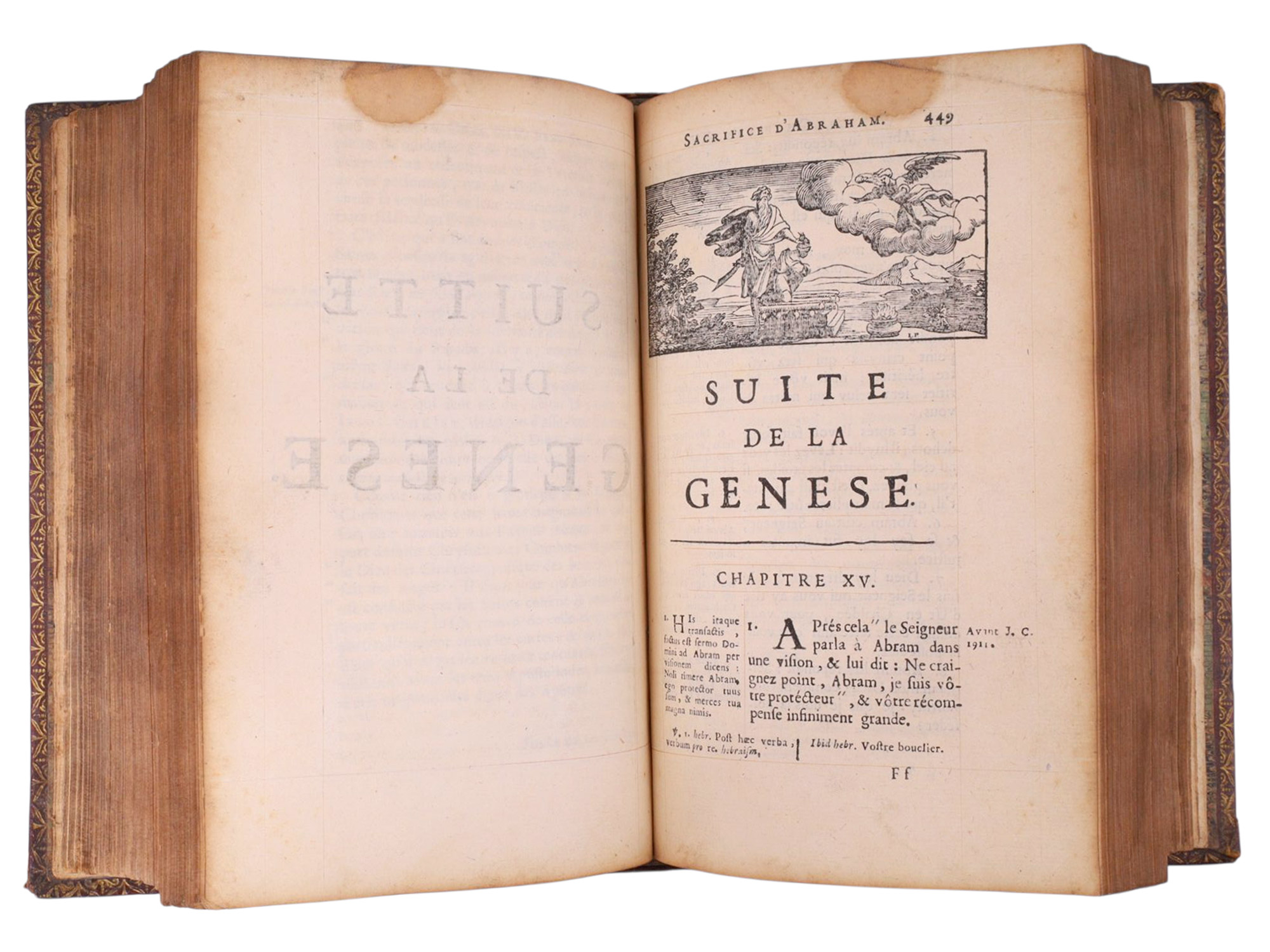 1686 BOOK OF GENESIS, FRENCH TRANSLATION, LOUIS-ISAAC LEMAISTRE DE SACY, BIBLICAL COMMENTARY