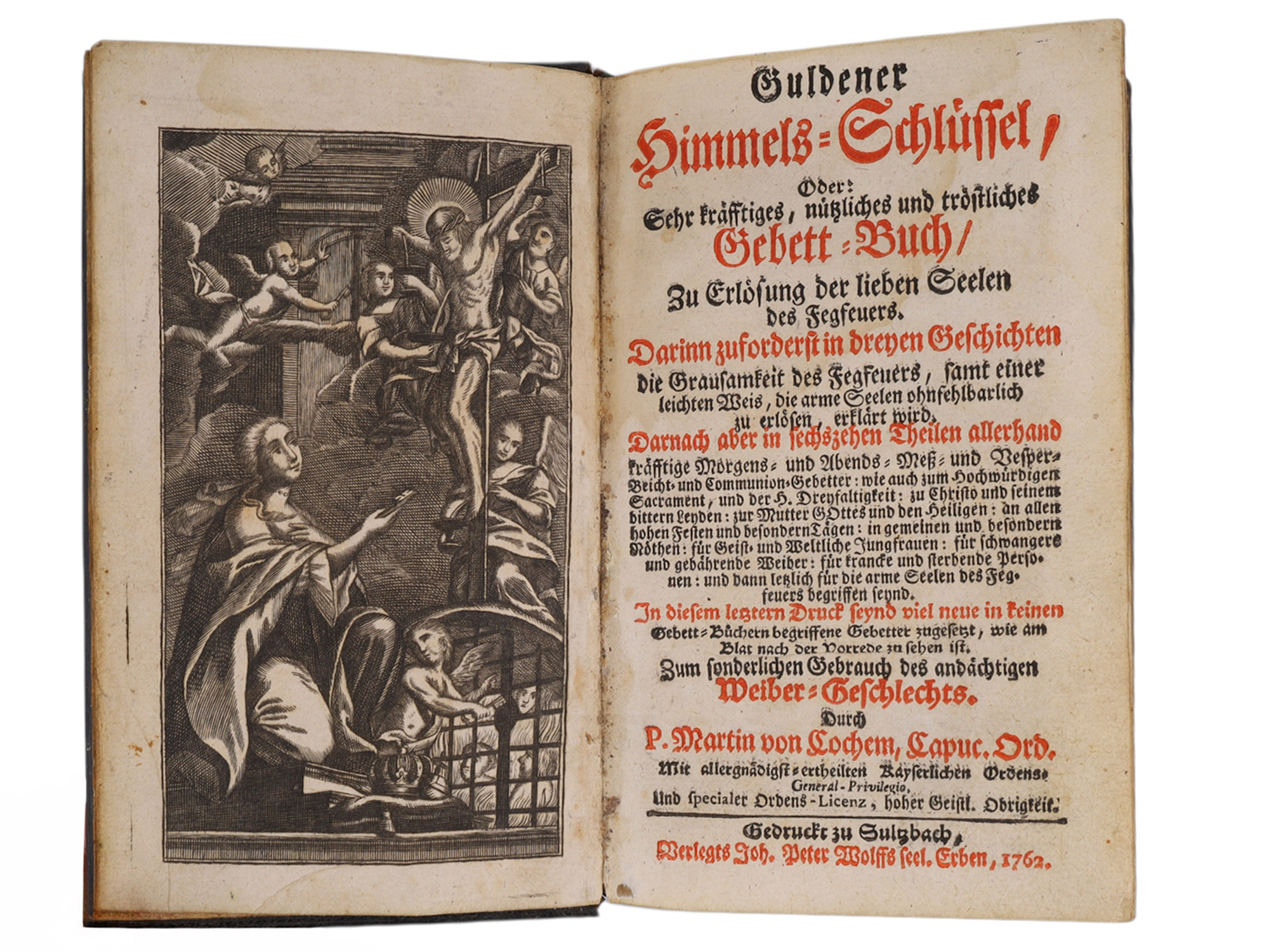 A 1762 GULDENER HIMMELS-SCHLUSSEL GERMAN CATHOLIC PRAYER BOOK