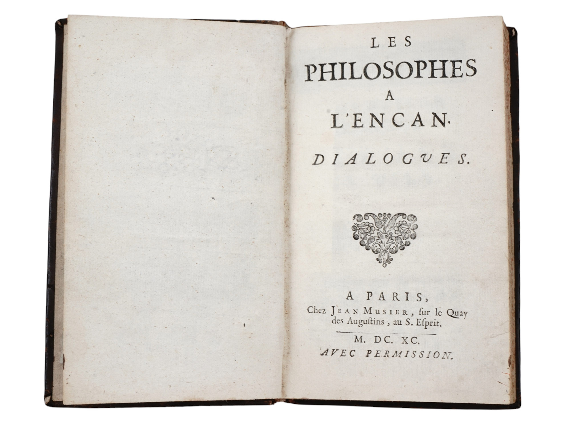 1690 LES PHILOSOPHES A L'ENCAN, DIALOGUES, LUCIAN OF SAMOSATA, LAURENT BORDELON, PHILOSOPHY, SATIRE, PARIS