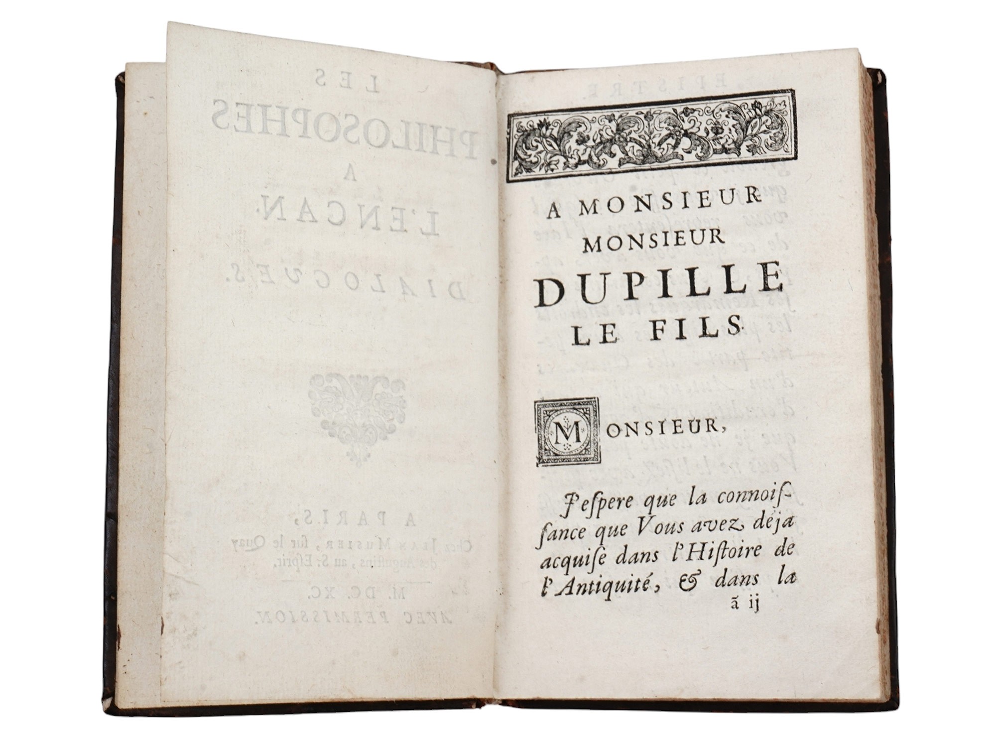 1690 LES PHILOSOPHES A L'ENCAN, DIALOGUES, LUCIAN OF SAMOSATA, LAURENT BORDELON, PHILOSOPHY, SATIRE, PARIS