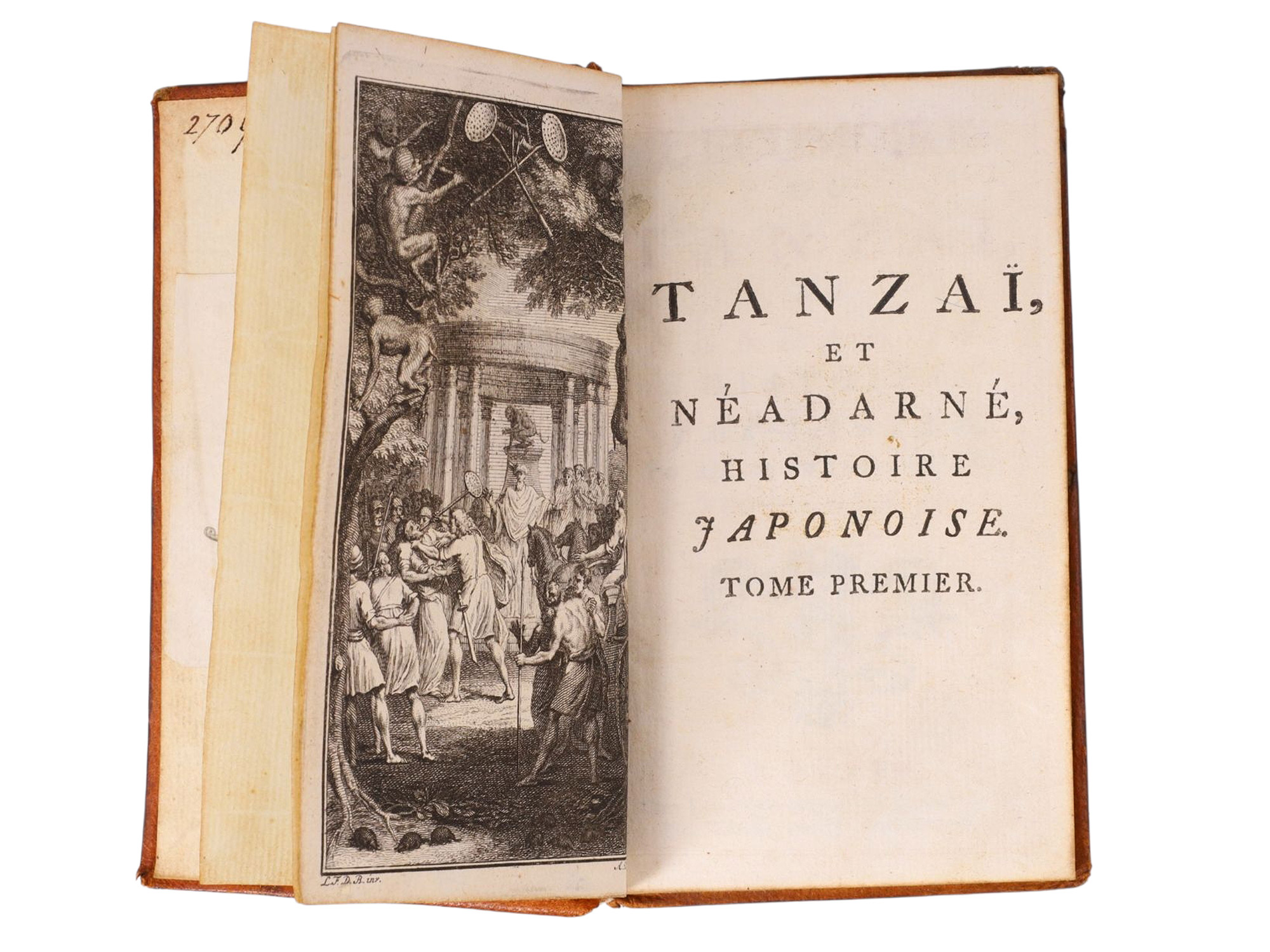 1756 TANZAÏ ET NÉADARNÉ, HISTOIRE JAPONOISE, CLAUDE DE CRÉBILLON, EROTIC SATIRE, 2 VOLS